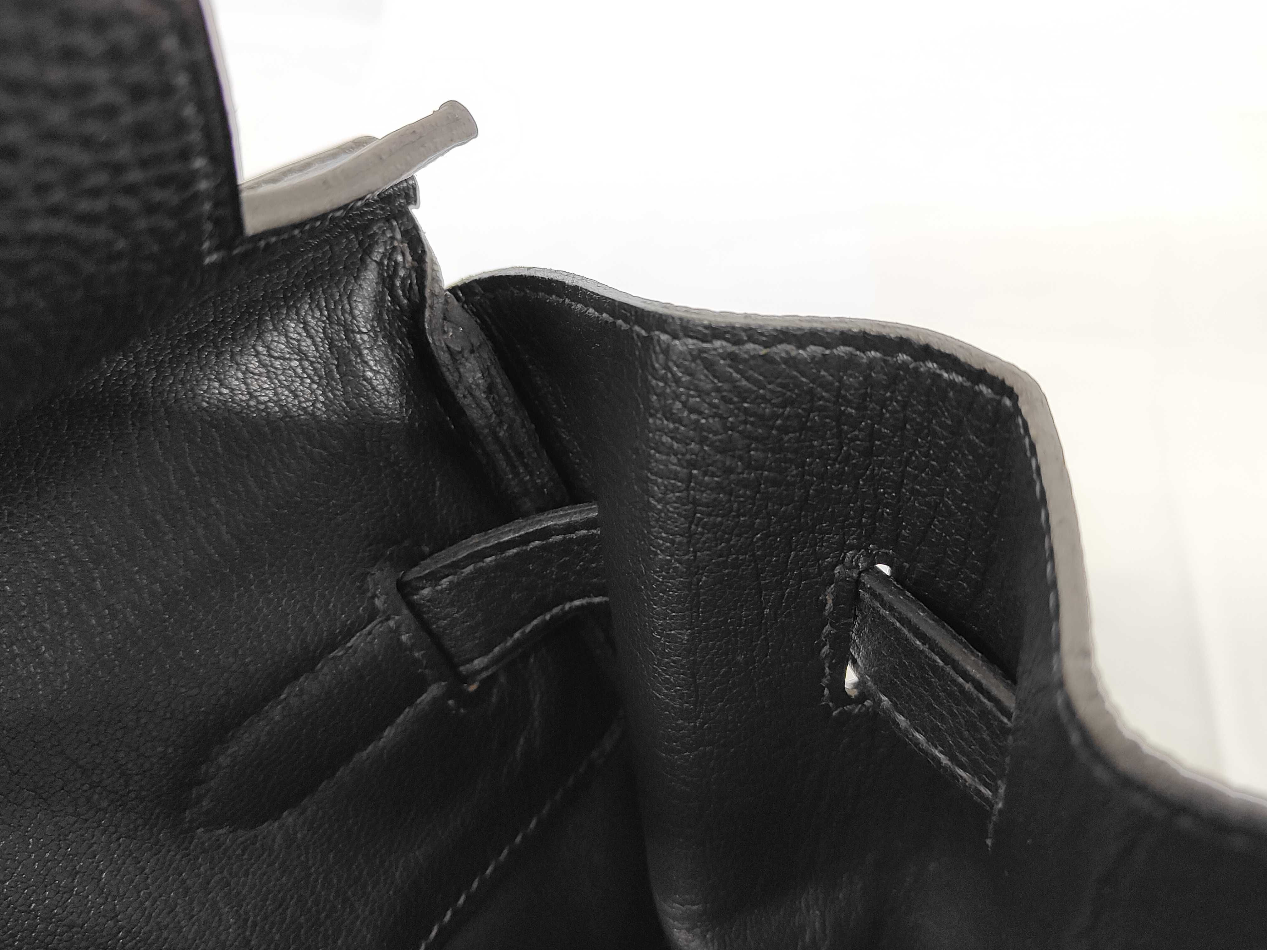 Birkin 35 Black Togo Silver Hardware H Stamp Handbag — view 8