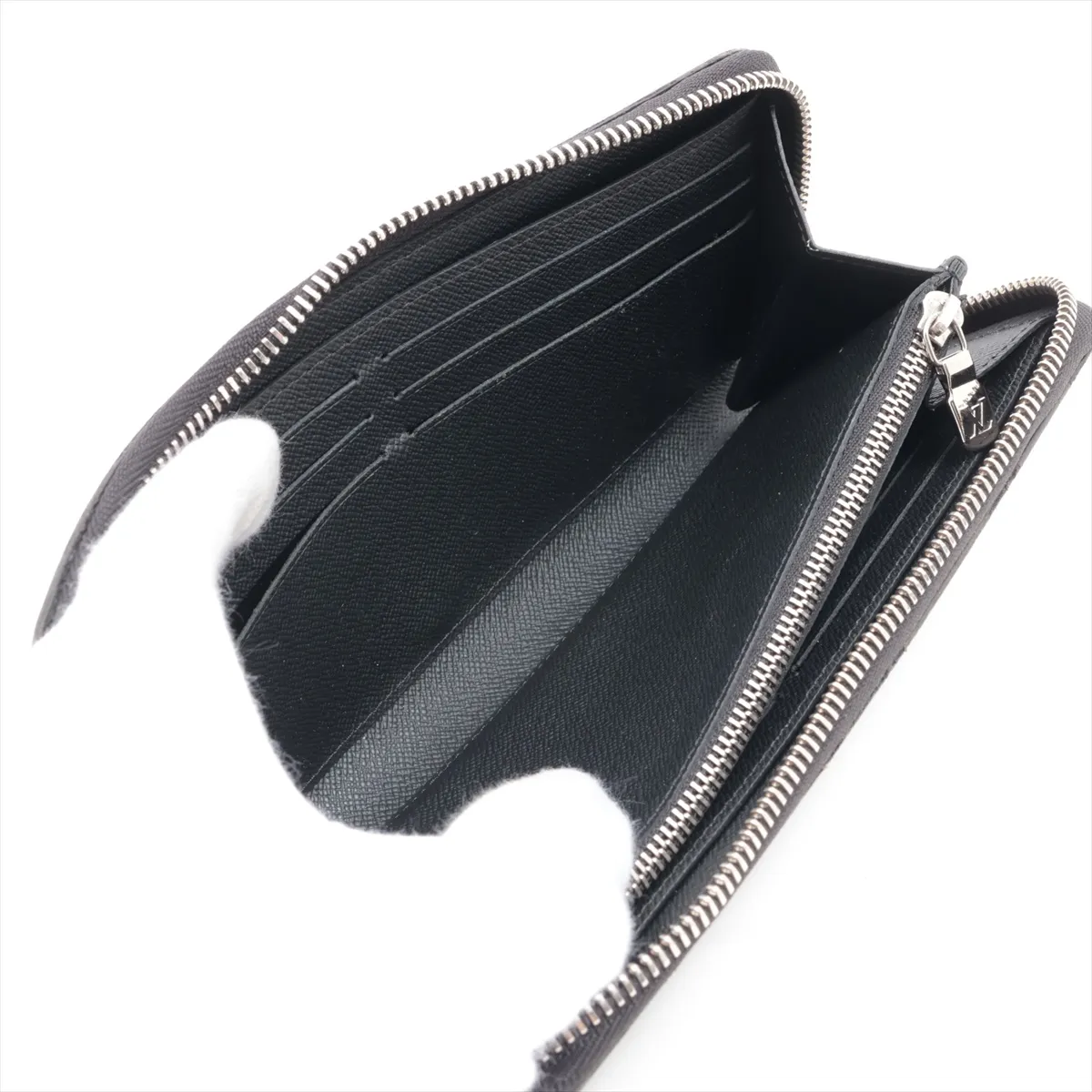 Damier Graphite Zippy Wallet Horizontal N00056 Noir Round Zip Wallet — view 5