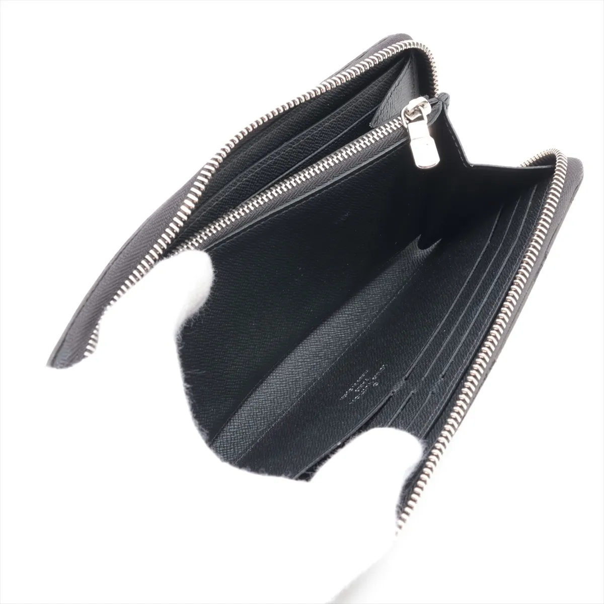 Damier Graphite Zippy Wallet Horizontal N00056 Noir Round Zip Wallet — view 6