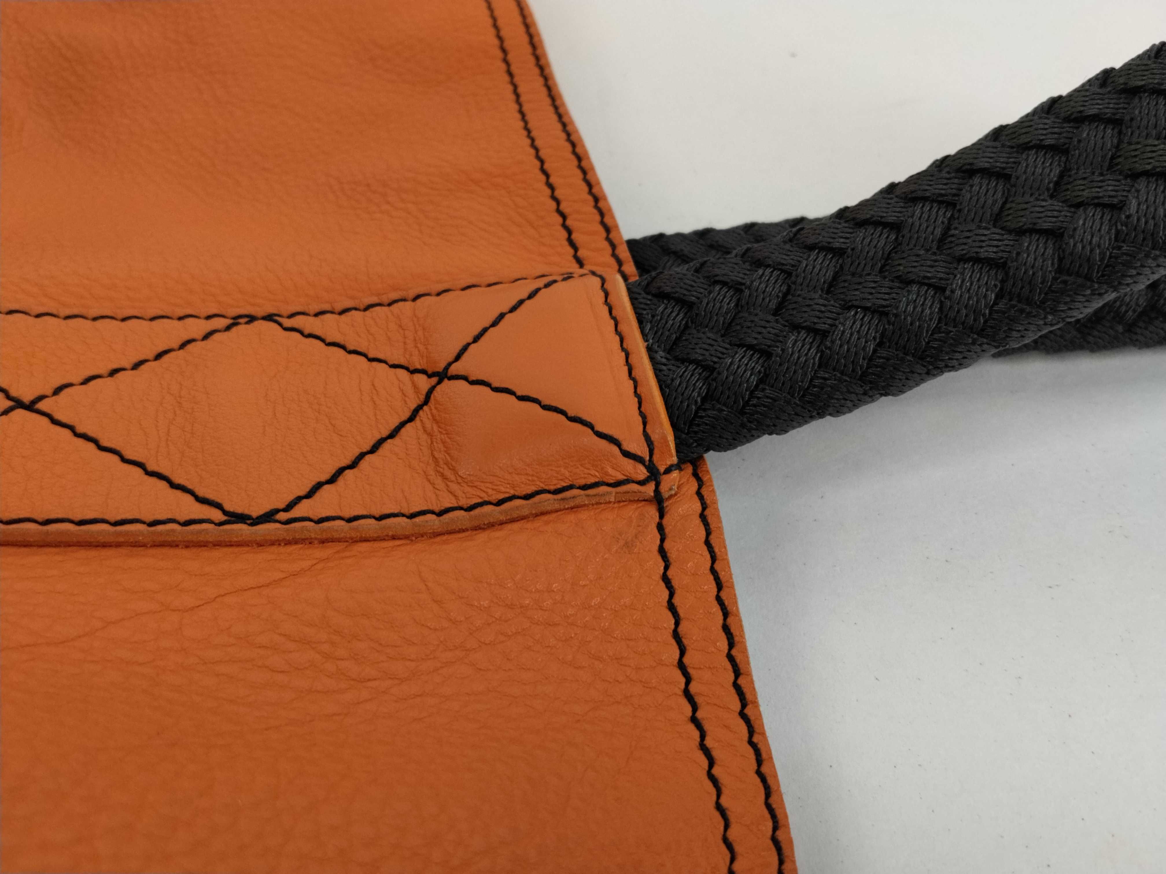 Leather Shoulder Bag, Woven Shoulder Bag — view 5