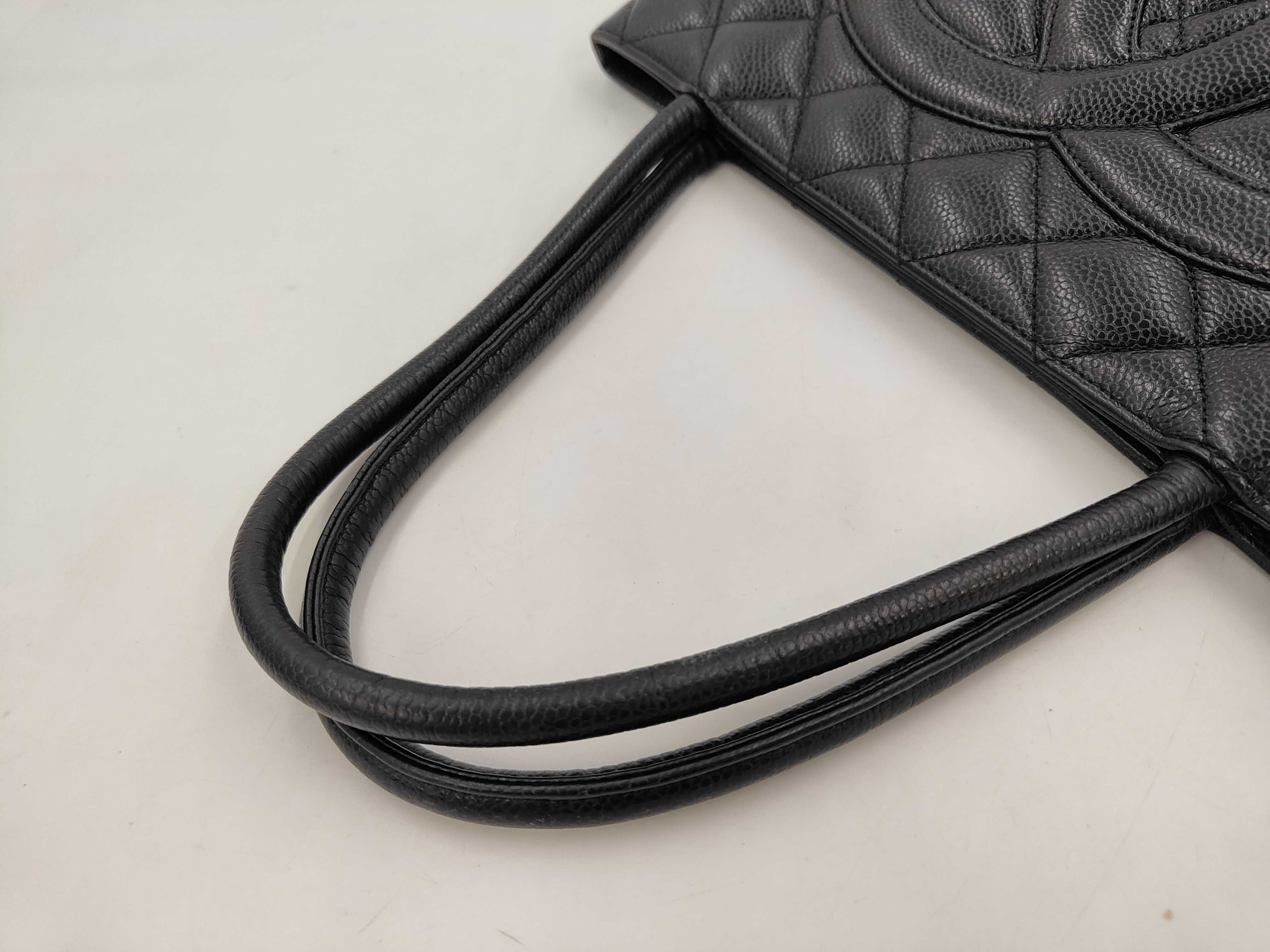 Reissue Tote Bag, Silver Hardware, Black Caviar Leather, Serial Number 7 (7277172) — view 3
