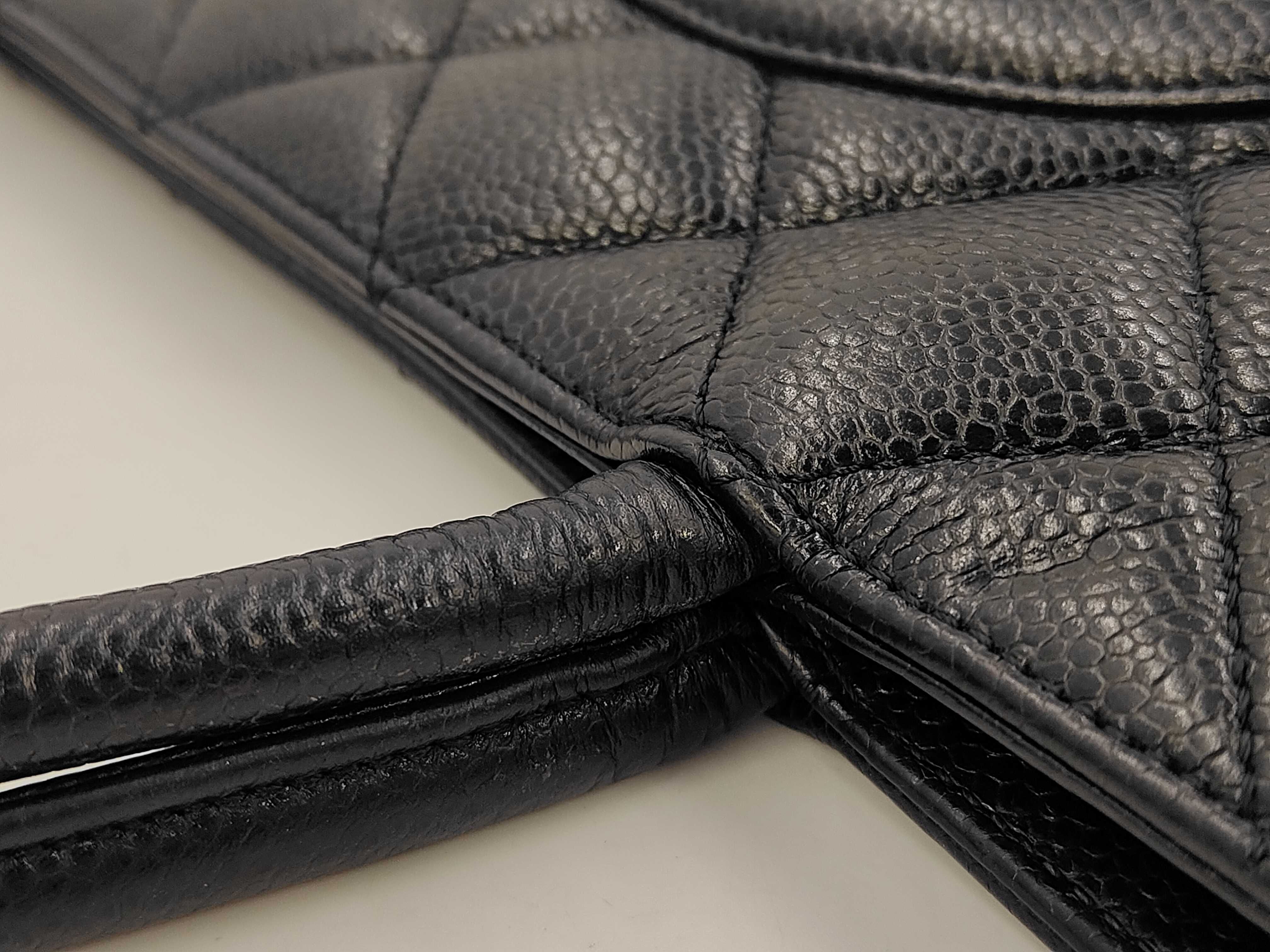 Reissue Tote Bag, Silver Hardware, Black Caviar Leather, Serial Number 7 (7277172) — view 5