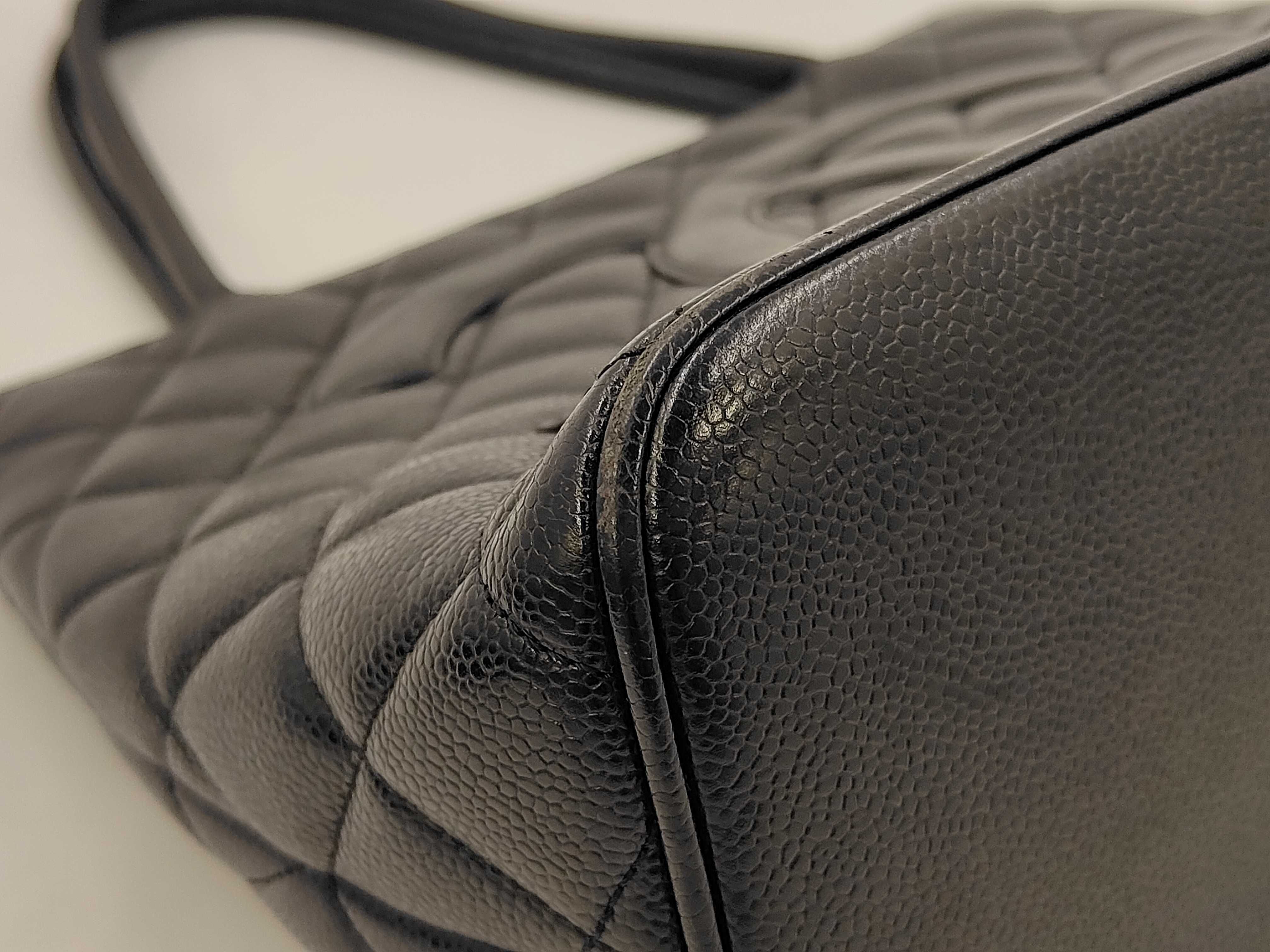 Reissue Tote Bag, Silver Hardware, Black Caviar Leather, Serial Number 7 (7277172) — view 6