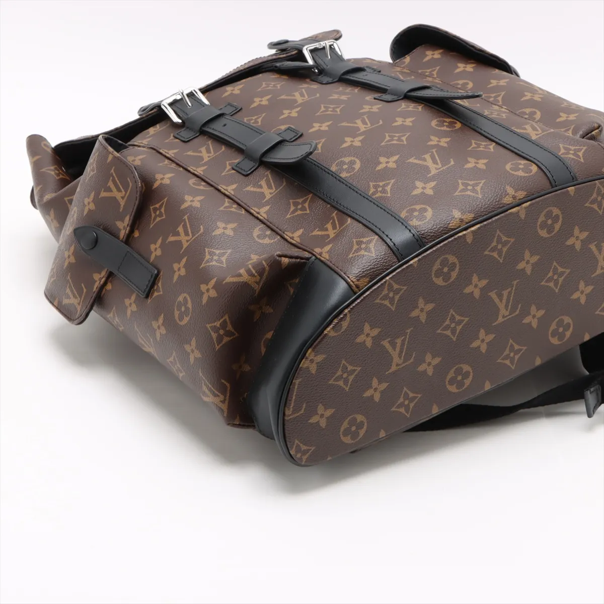Monogram Macassar Christopher MM M43735 Brown x Black RFID reaction available — view 4