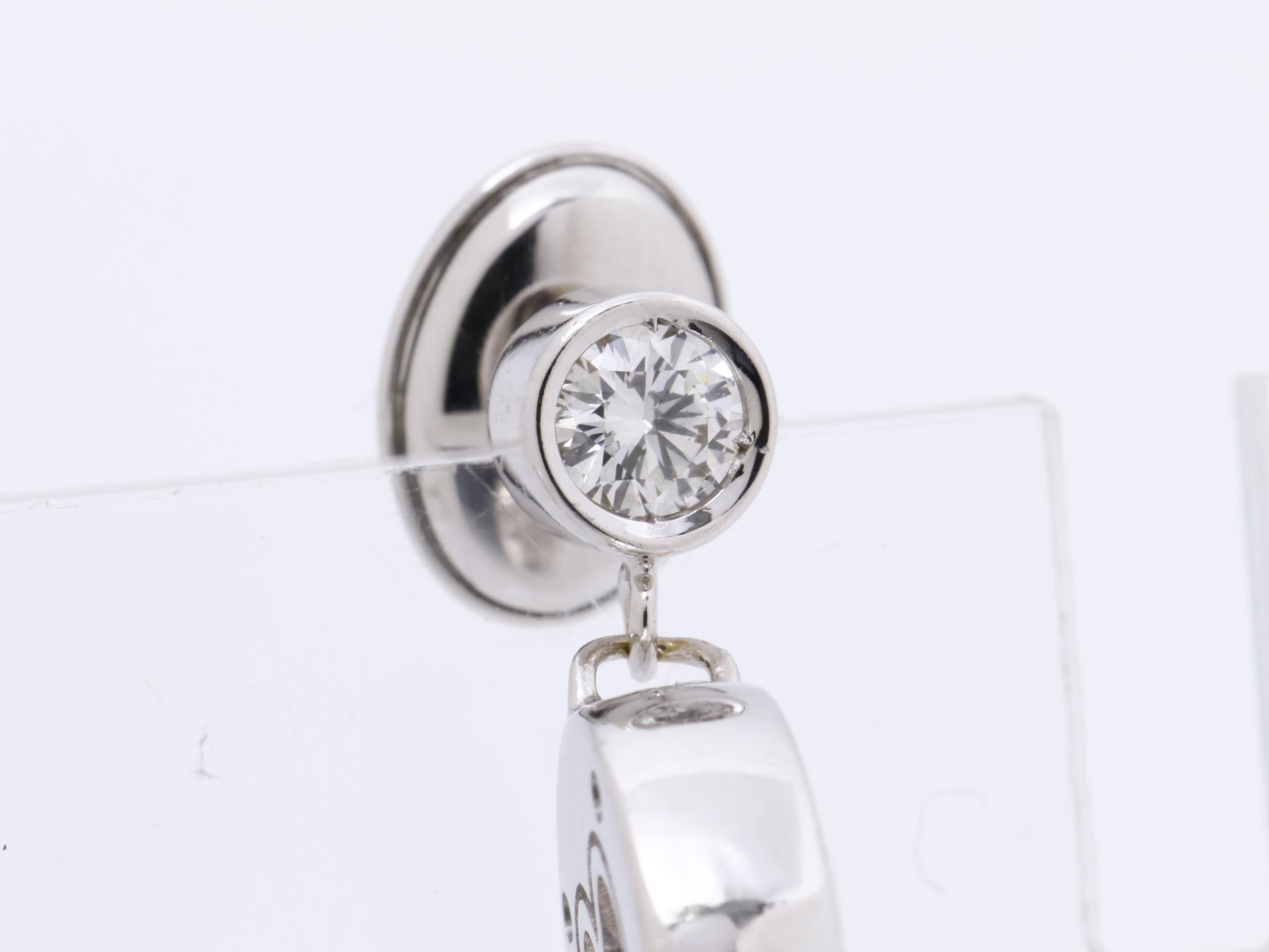 K18WG GG Diamond Earrings, 7.7g — view 2