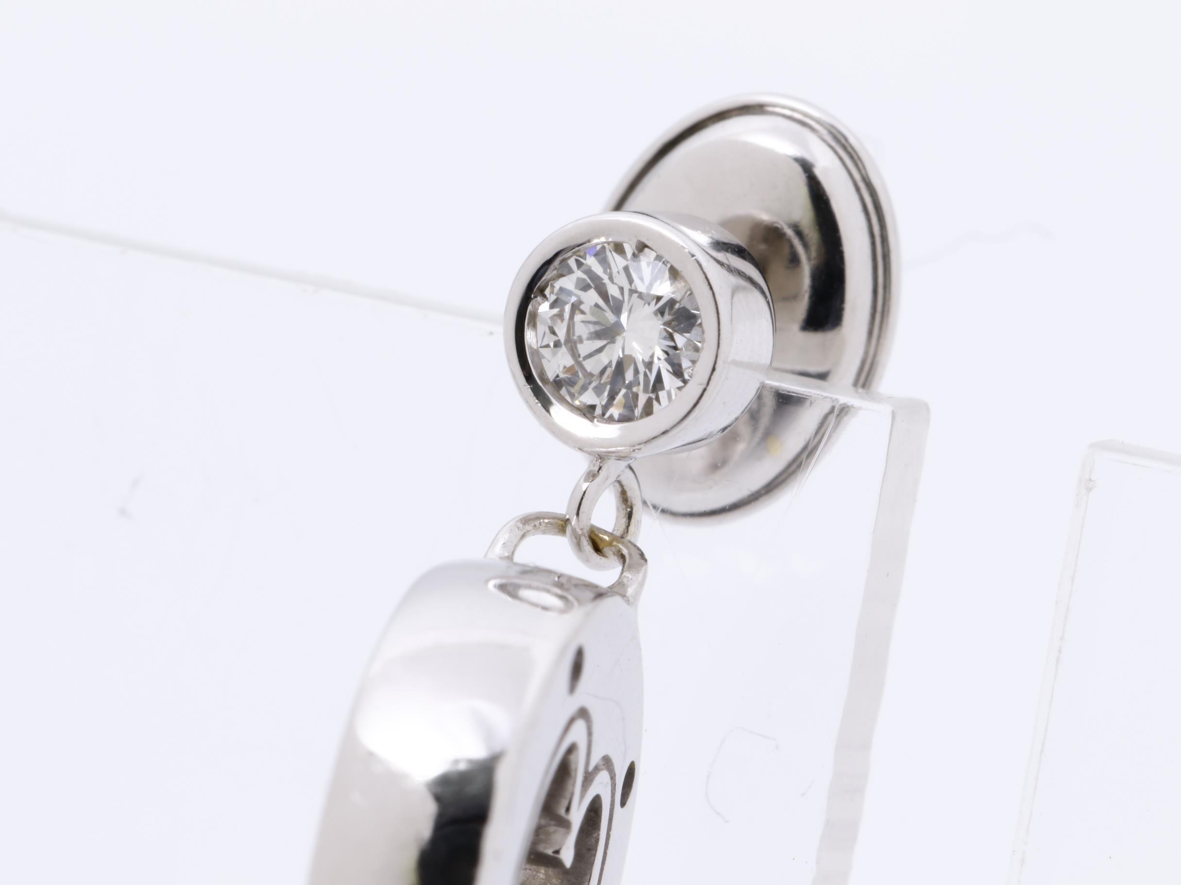 K18WG GG Diamond Earrings, 7.7g — view 3