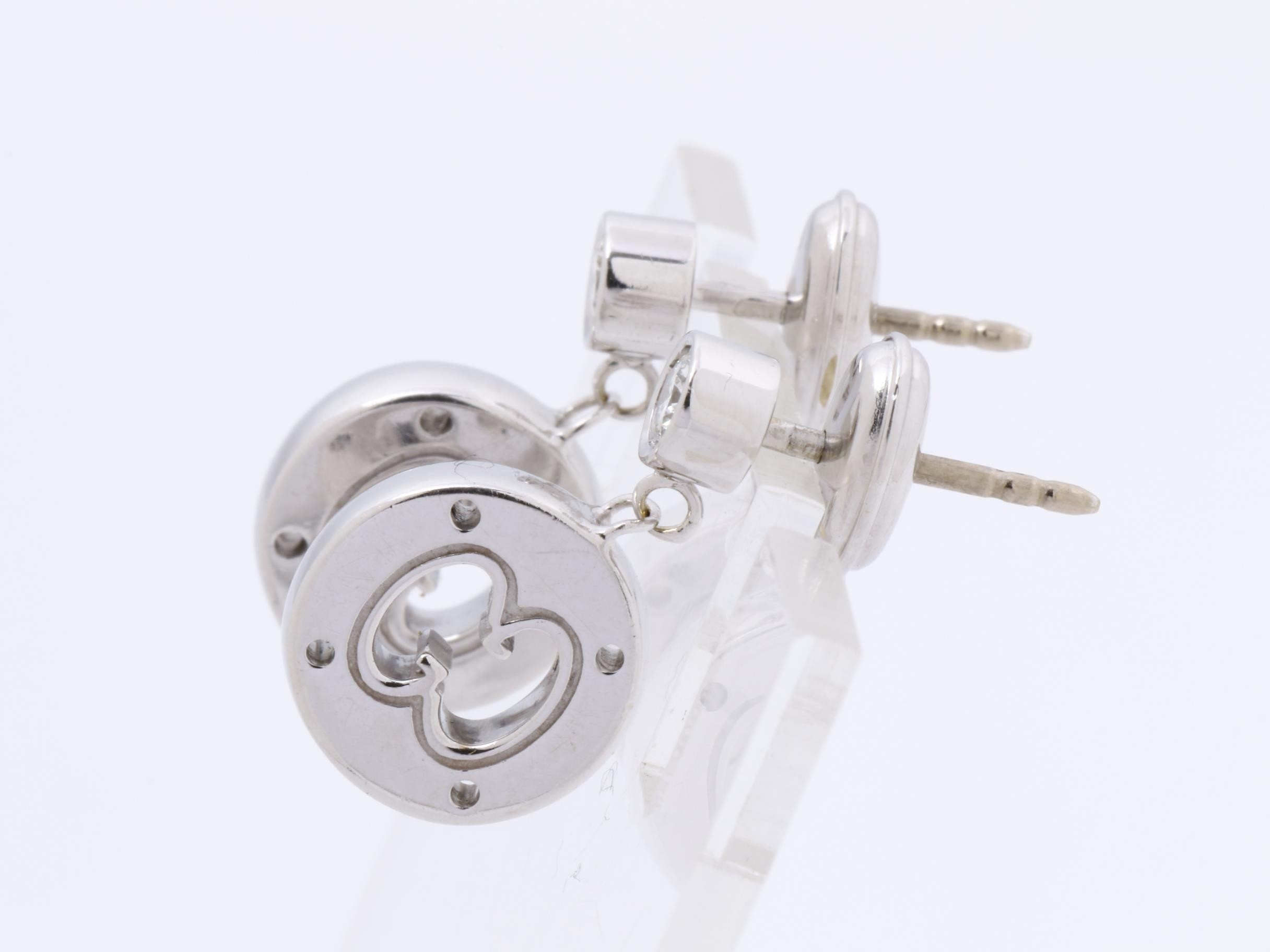 K18WG GG Diamond Earrings, 7.7g — view 5