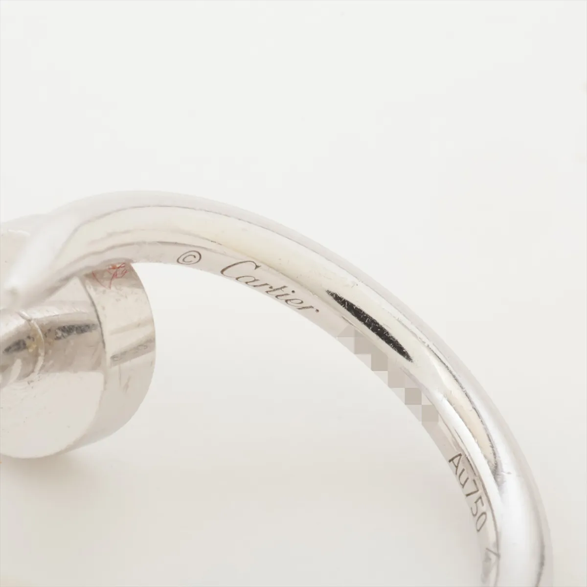 Juste un Clou Earrings, 750 (WG) x 18K WG, Total Weight 5.5g, GCE020, Dents, Earring Modification, CRB8301236 — view 5