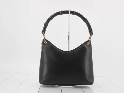 Bamboo Handbag, Black, 001 3008 002058
