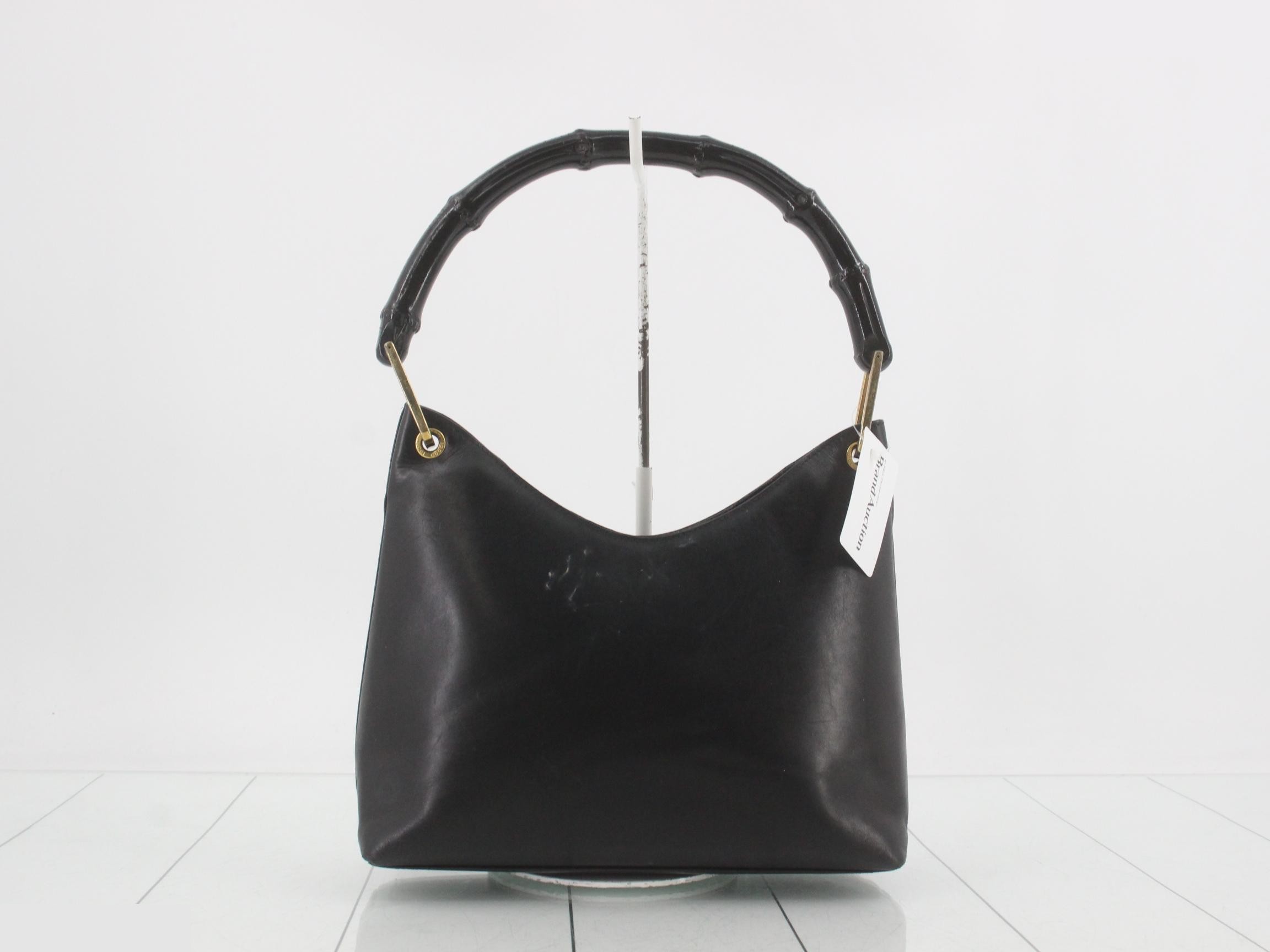 Bamboo Handbag, Black, 001 3008 002058 — view 2