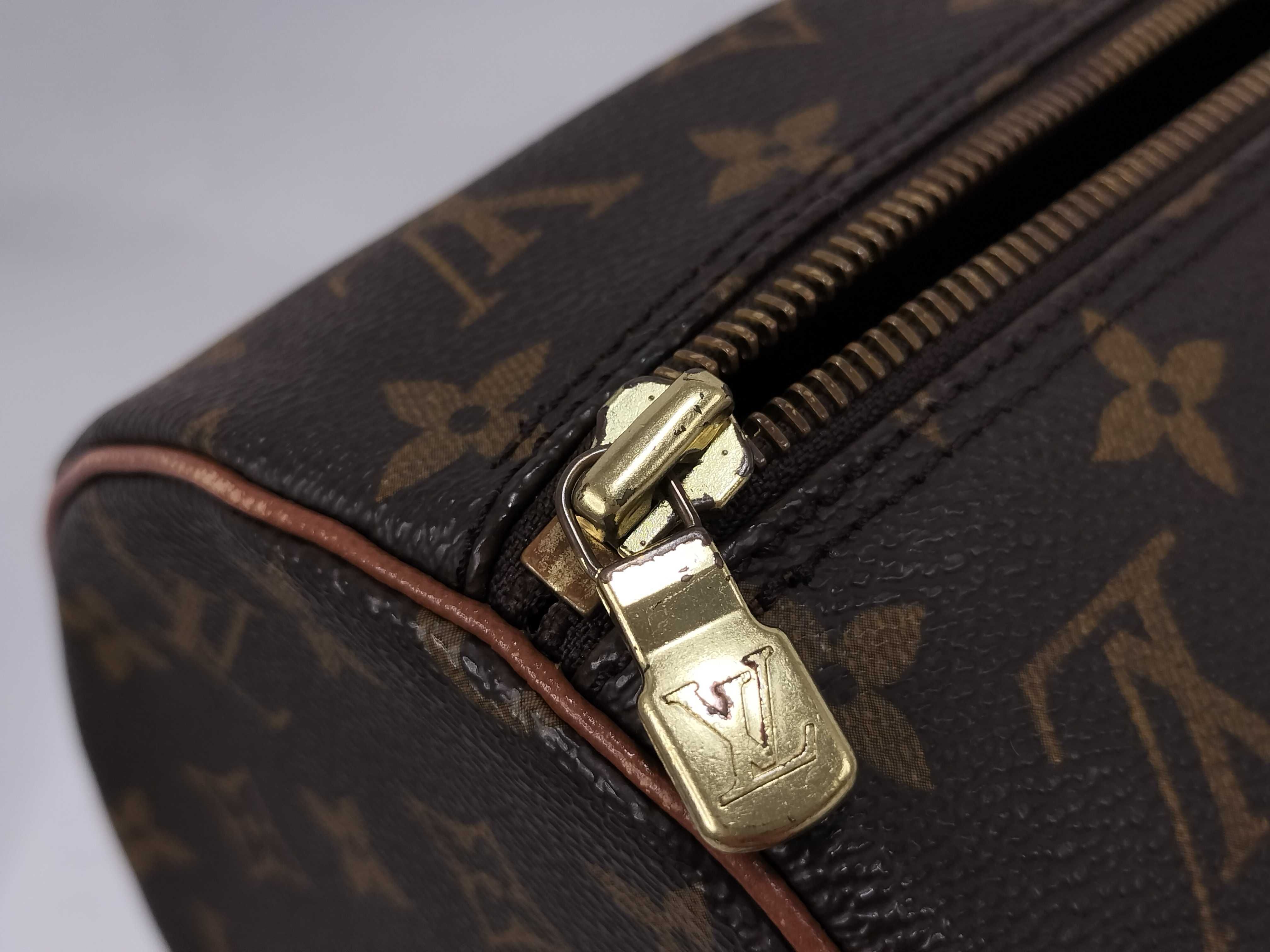 Monogram Papillon 30 M51385 TH0995 Brown Pouch-Type Handbag — view 12