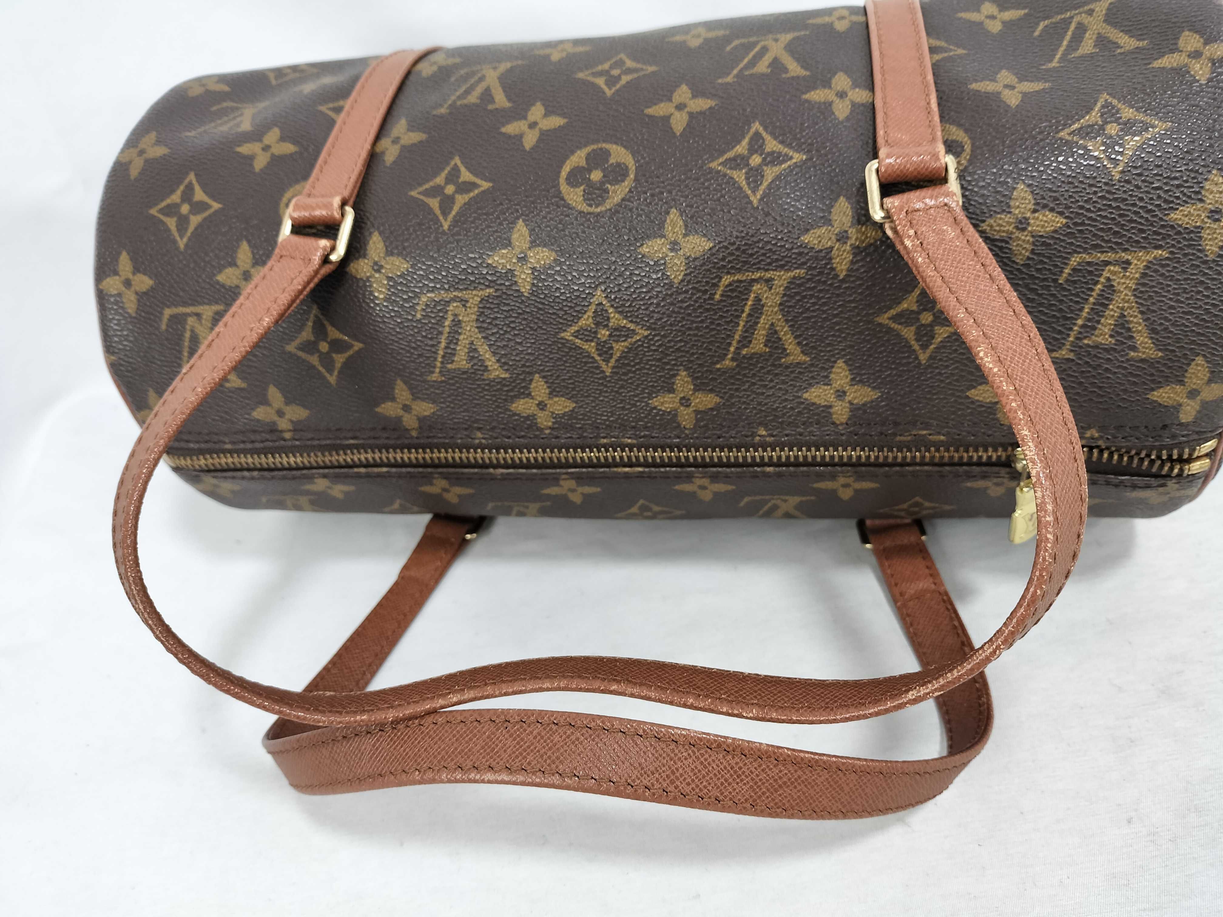 Monogram Papillon 30 M51385 TH0995 Brown Pouch-Type Handbag — view 3