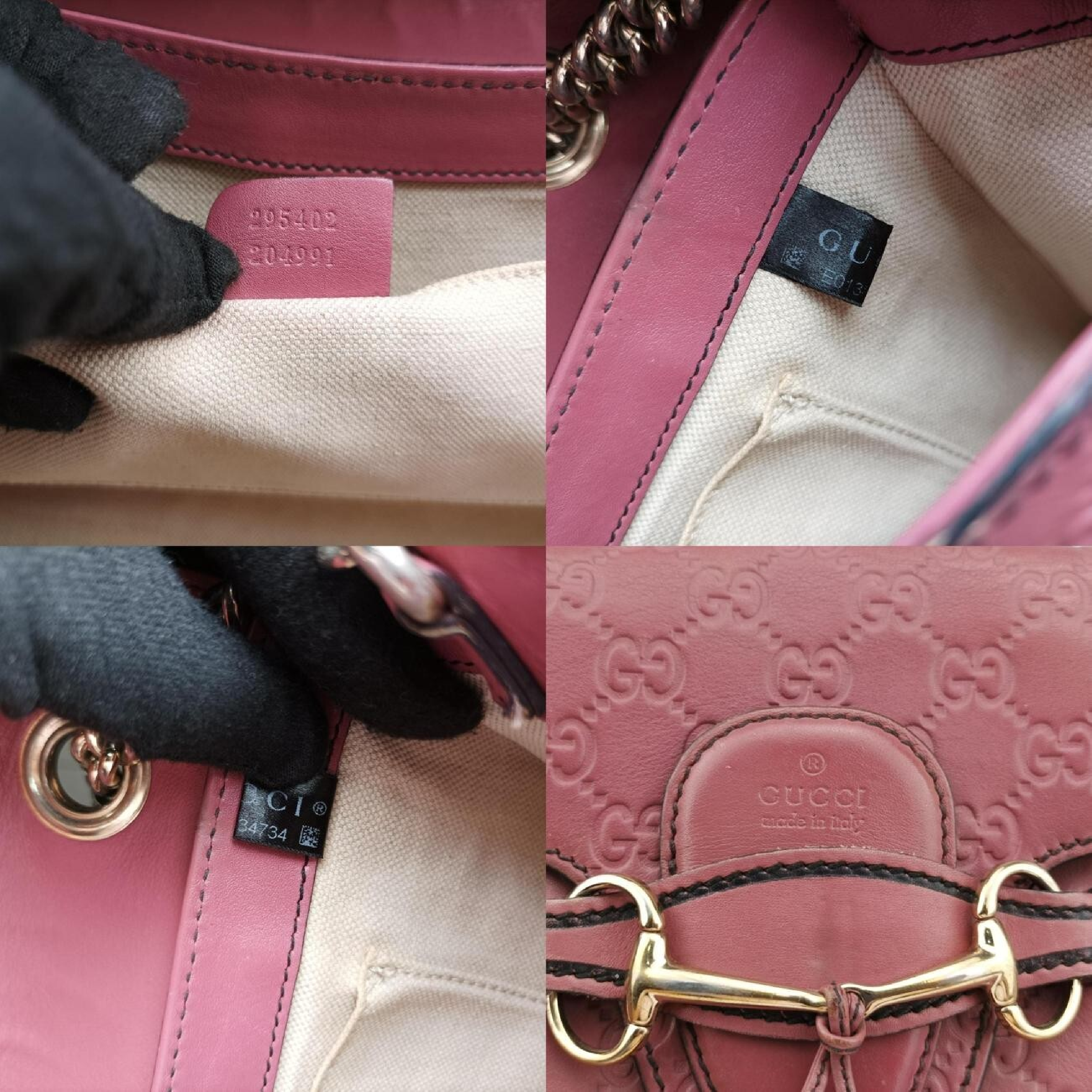 Emily Pink Leather Shoulder Bag (Serial Number Unknown) 295402 — view 8
