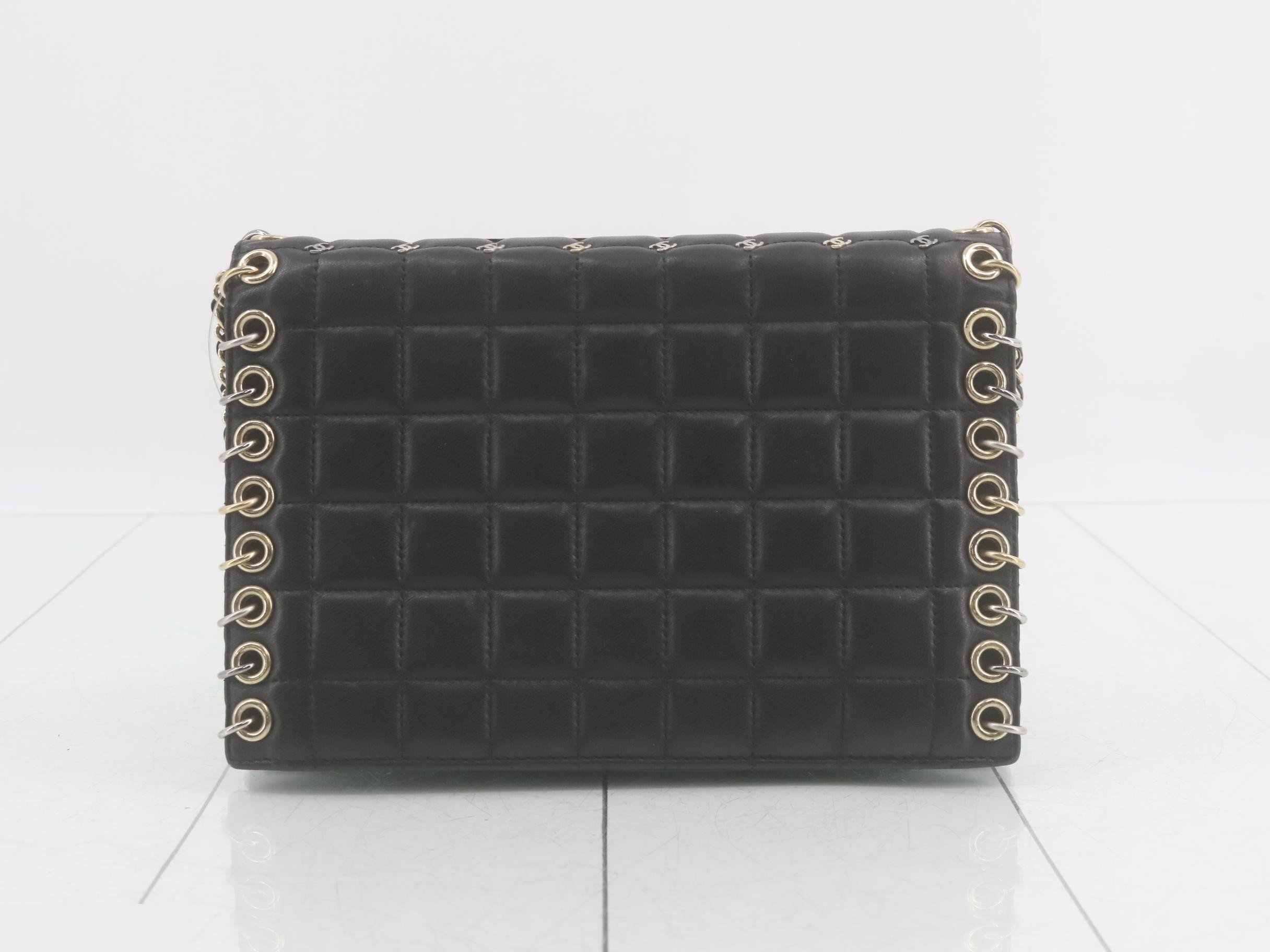 Coco Mark Lambskin Black Chain Shoulder Bag — view 2