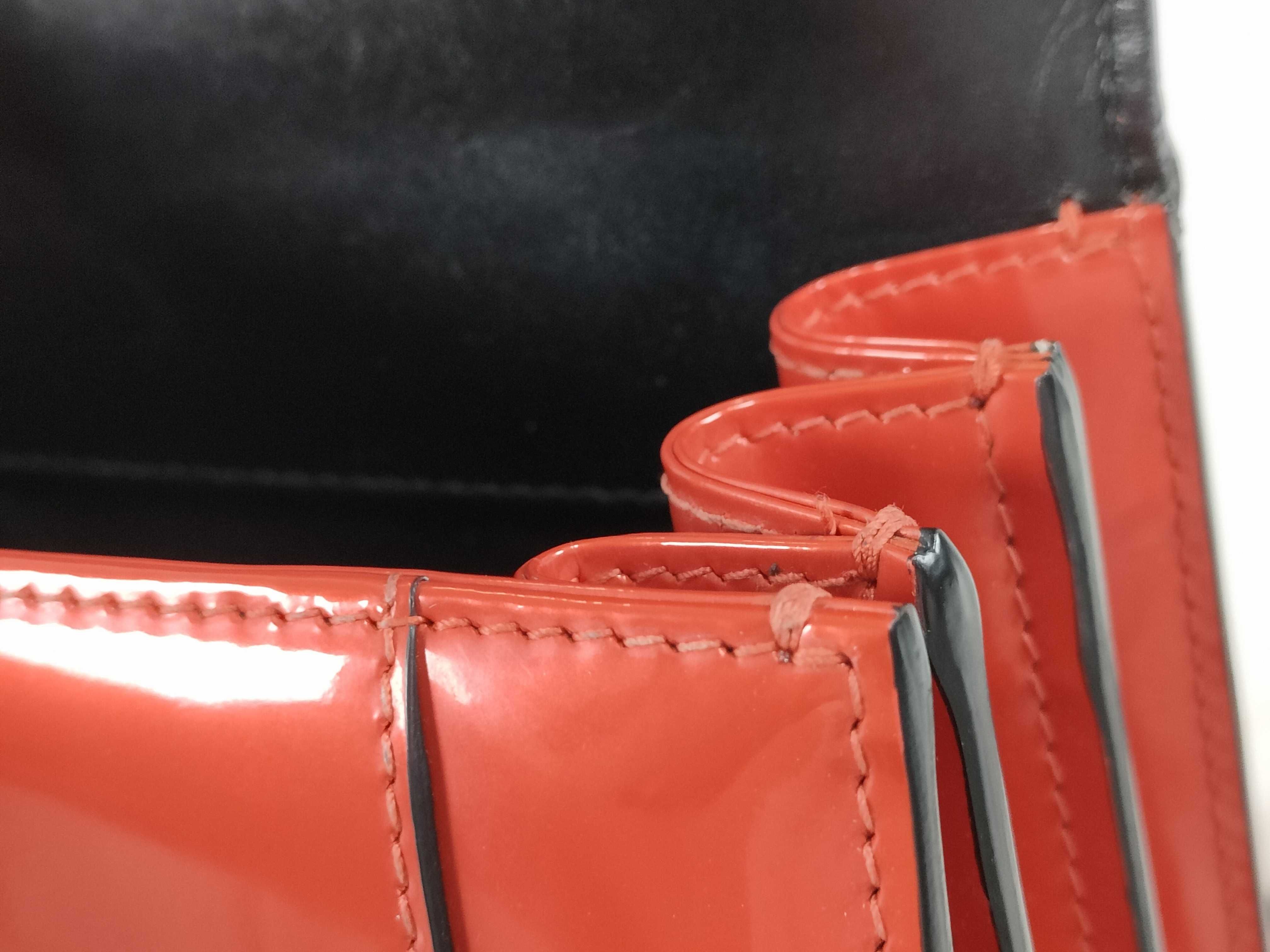 Bulgari Serpenti Bicolor Leather Chain Shoulder Bag Red Handbag — view 13