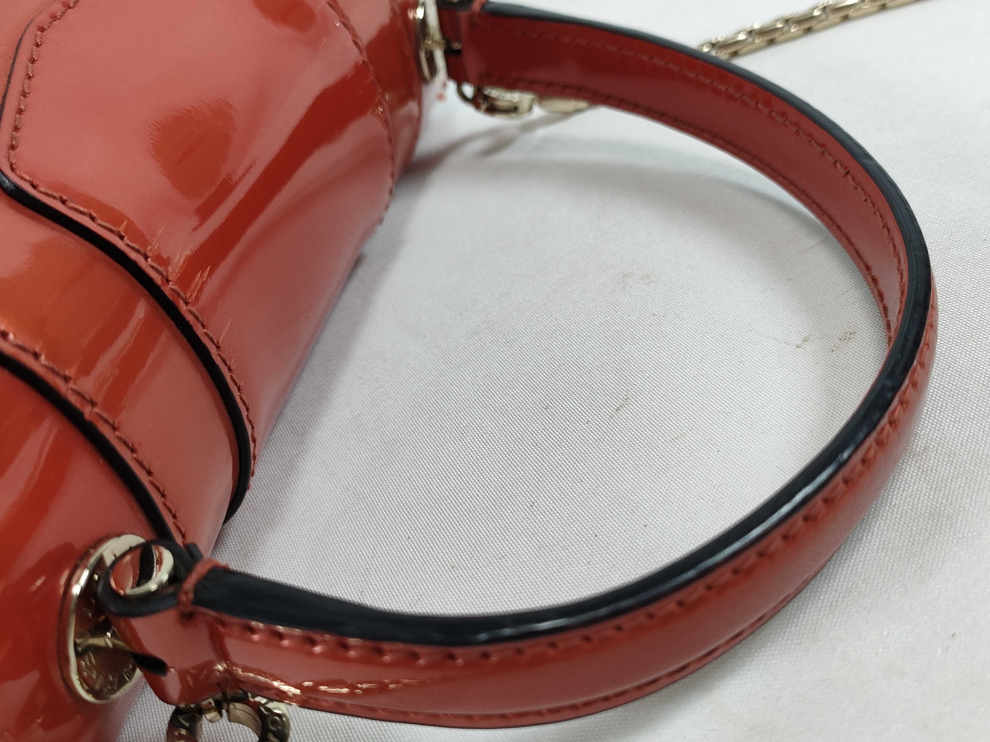 Bulgari Serpenti Bicolor Leather Chain Shoulder Bag Red Handbag — view 3