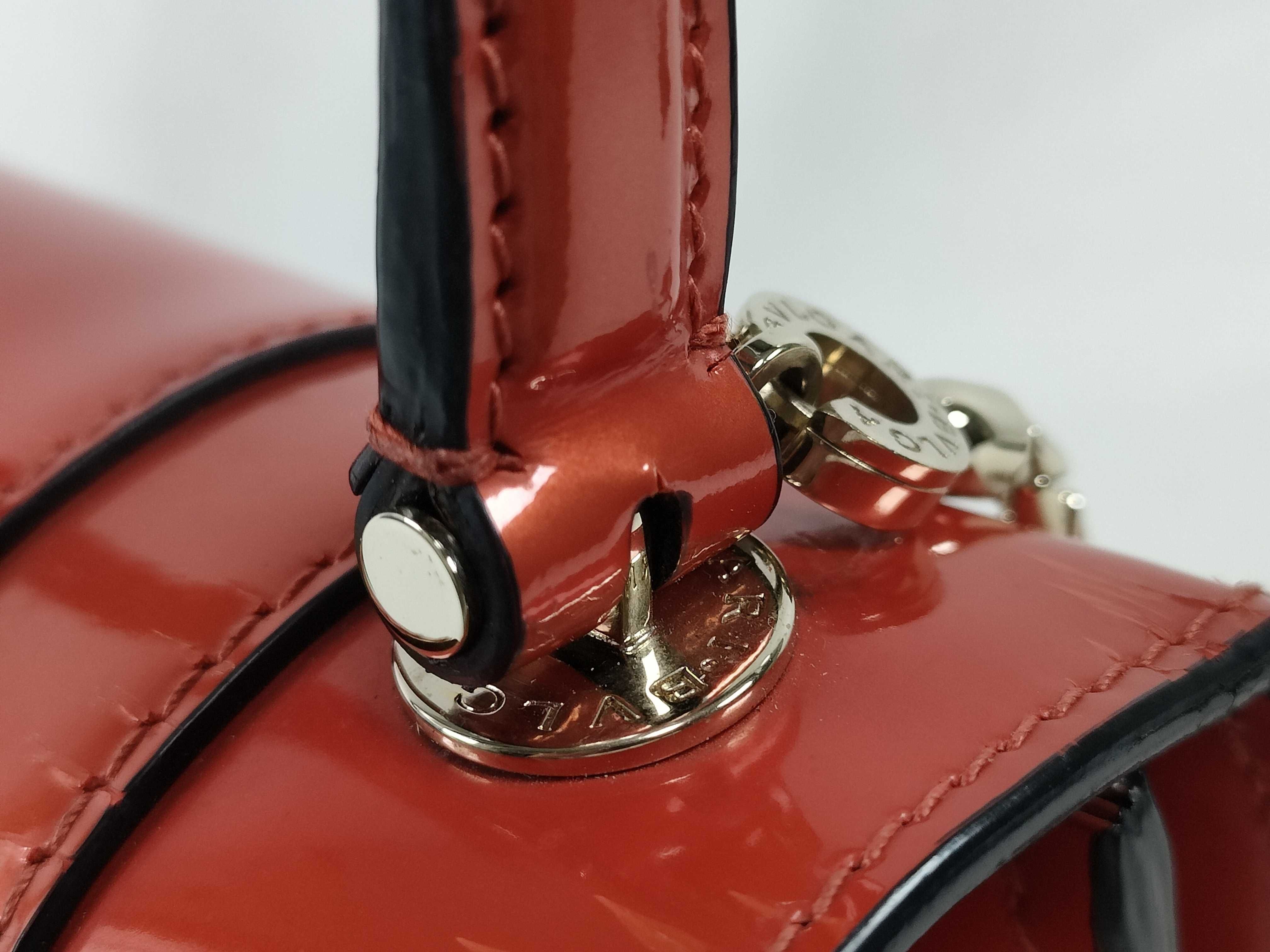 Bulgari Serpenti Bicolor Leather Chain Shoulder Bag Red Handbag — view 5