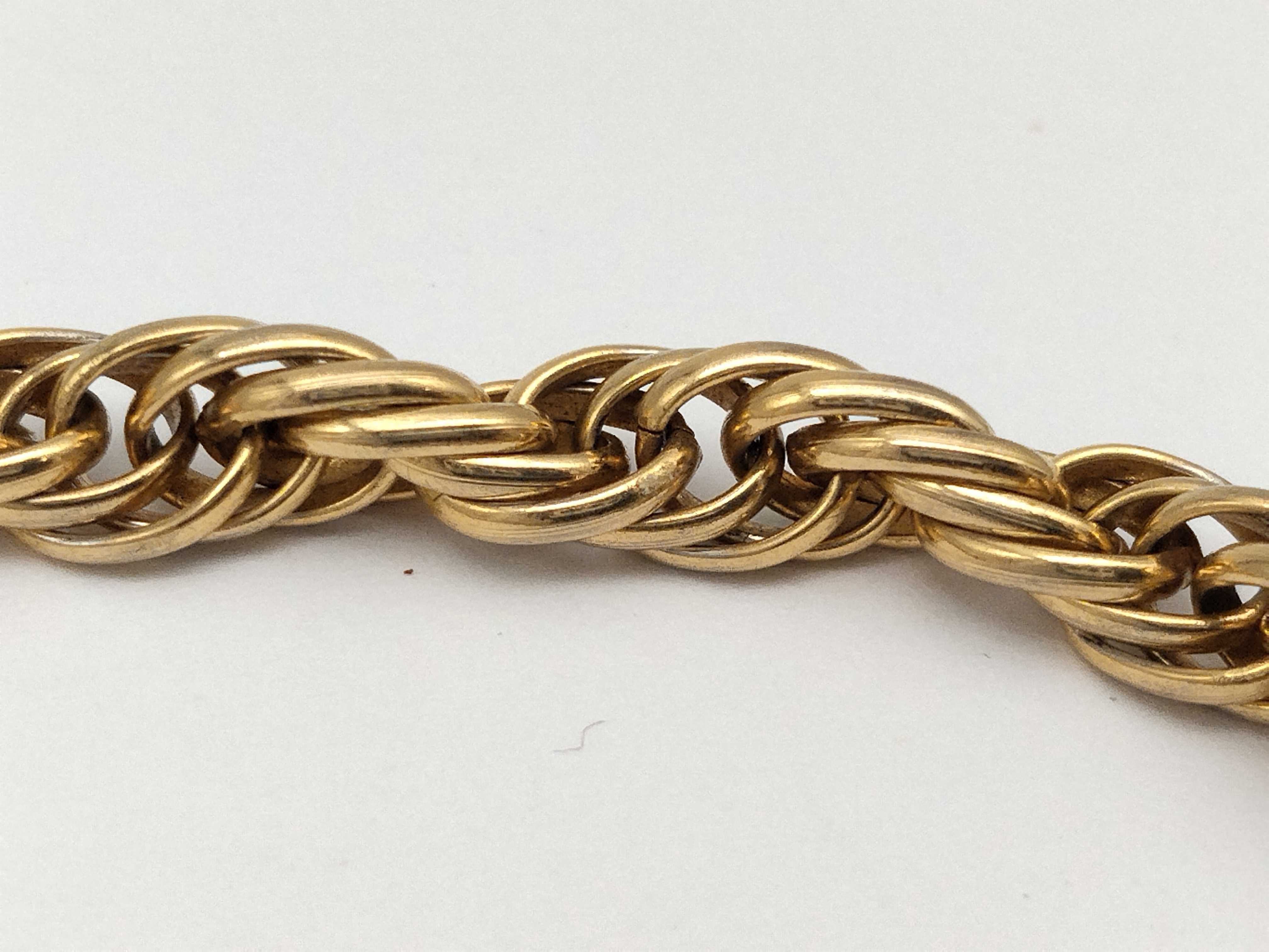 G-Logo Vintage Twist Chain Rope Chain Gold Bracelet/Bangle — view 4