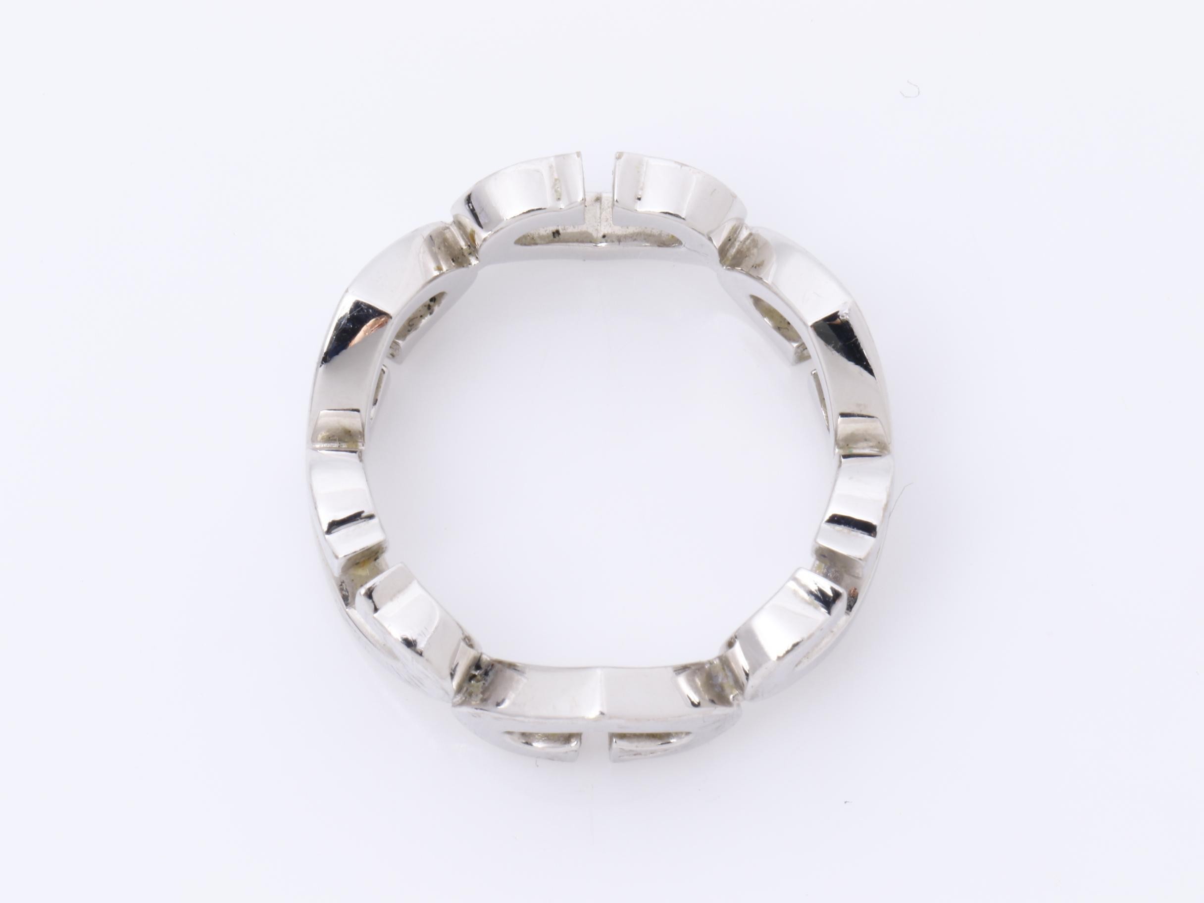 750WG C Heart Diamond Ring, Size 53, 8.0g, #53 — view 5