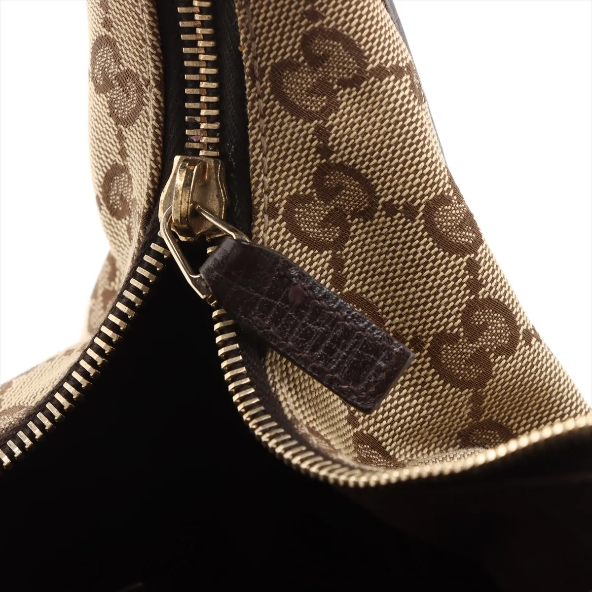 GG Canvas x Leather Shoulder Bag Beige 115867 — view 10