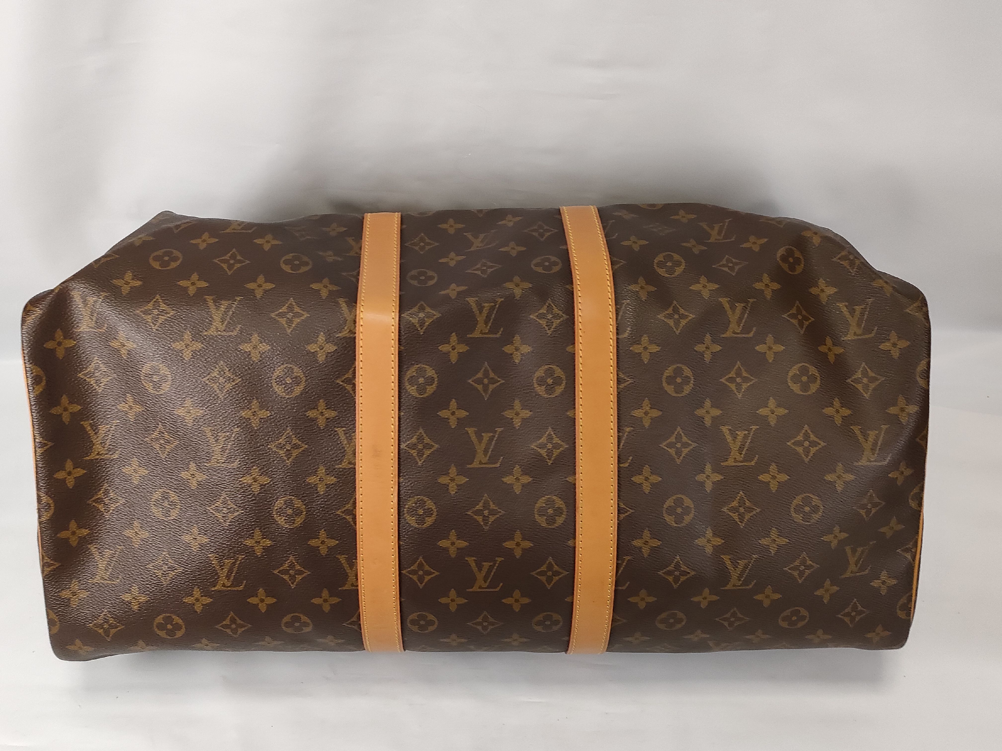 Monogram Vuitton Keepall Bandoulière 55 Boston Bag — view 8