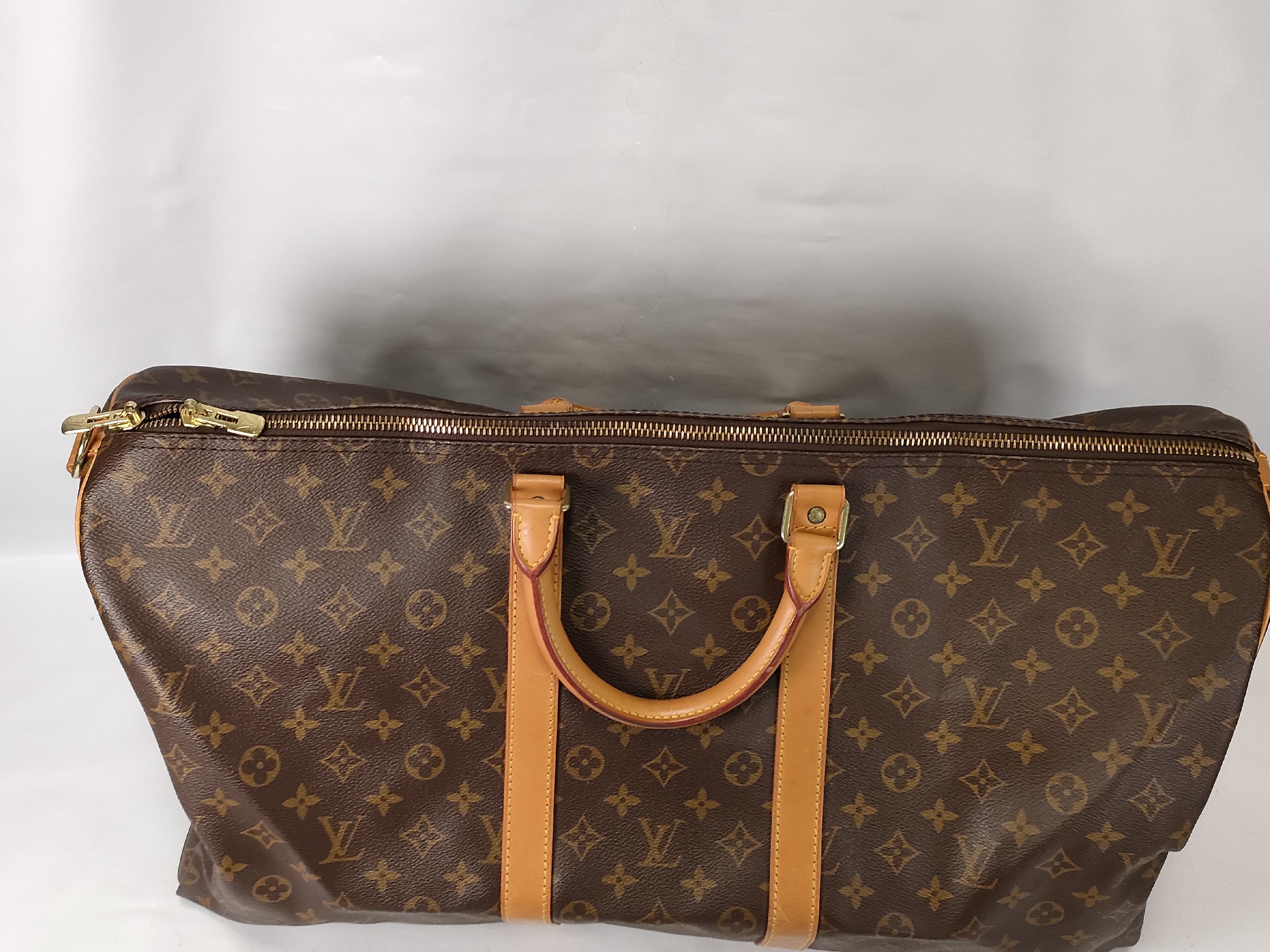 Monogram Vuitton Keepall Bandoulière 55 Boston Bag — view 9
