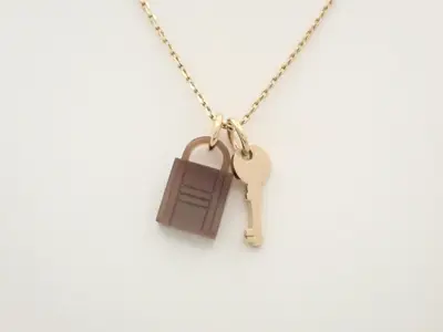Cadena/Key Motif Necklace, 4.8g, Chain approx. 50cm