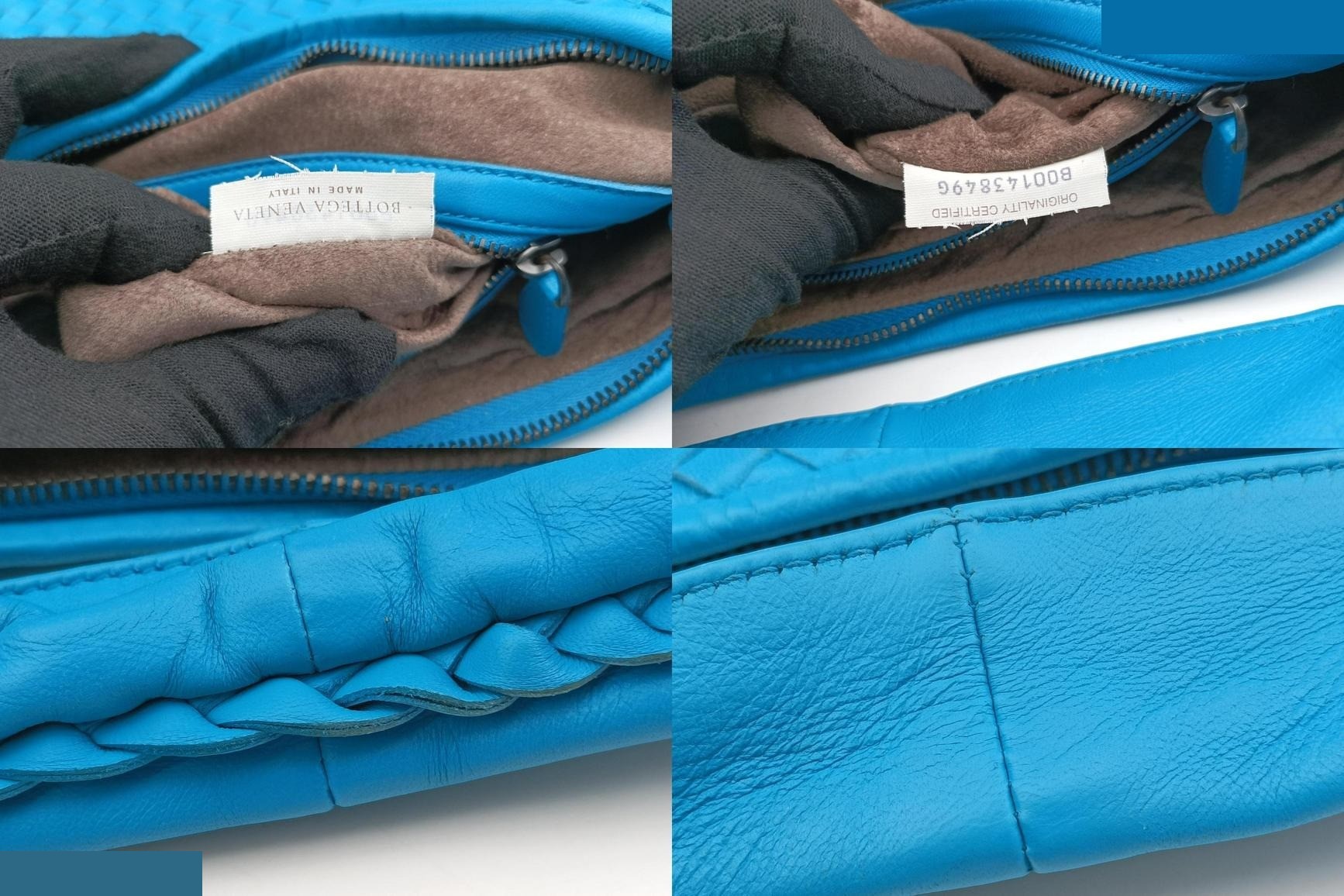 Intrecciato lambskin blue — view 8