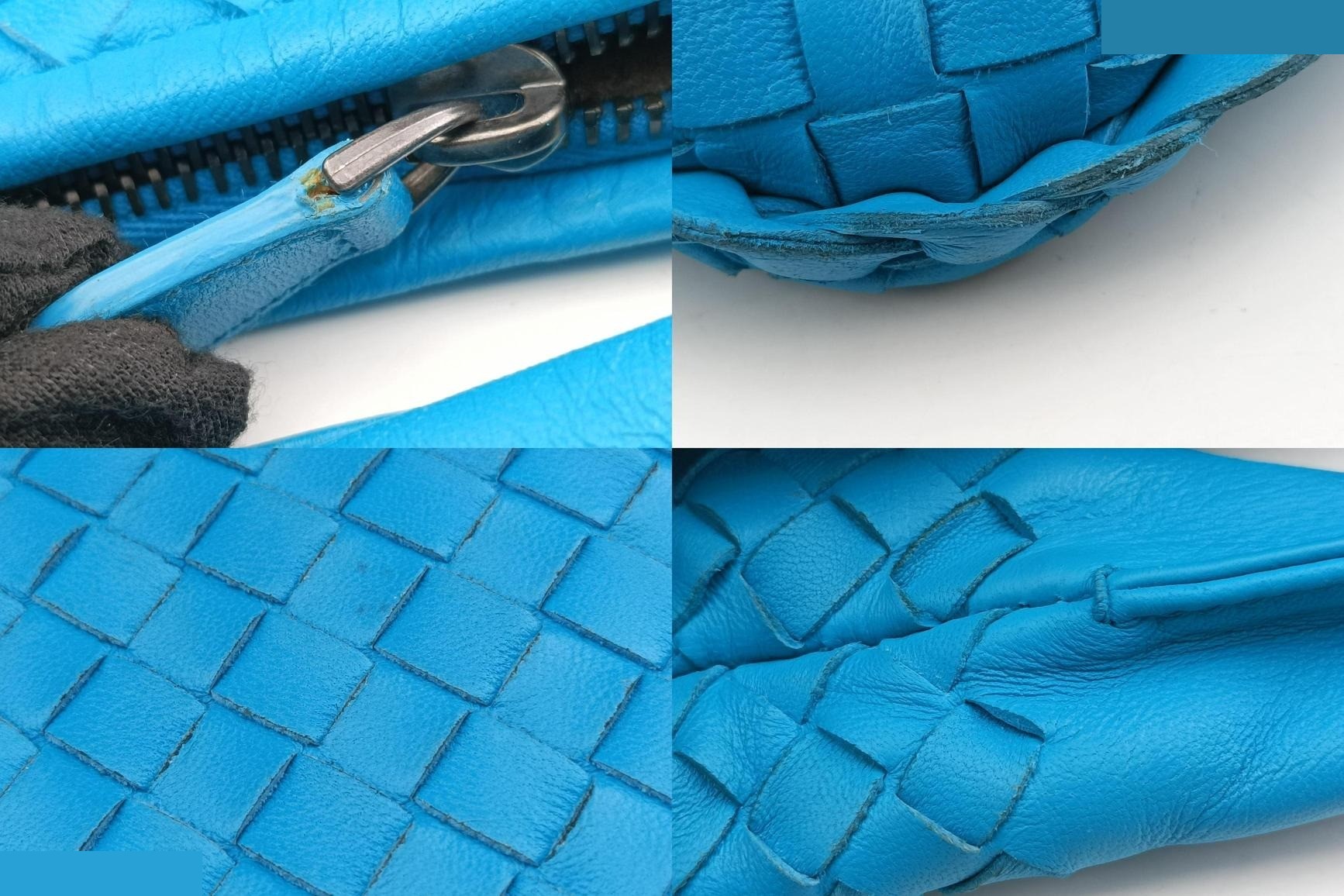 Intrecciato lambskin blue — view 9