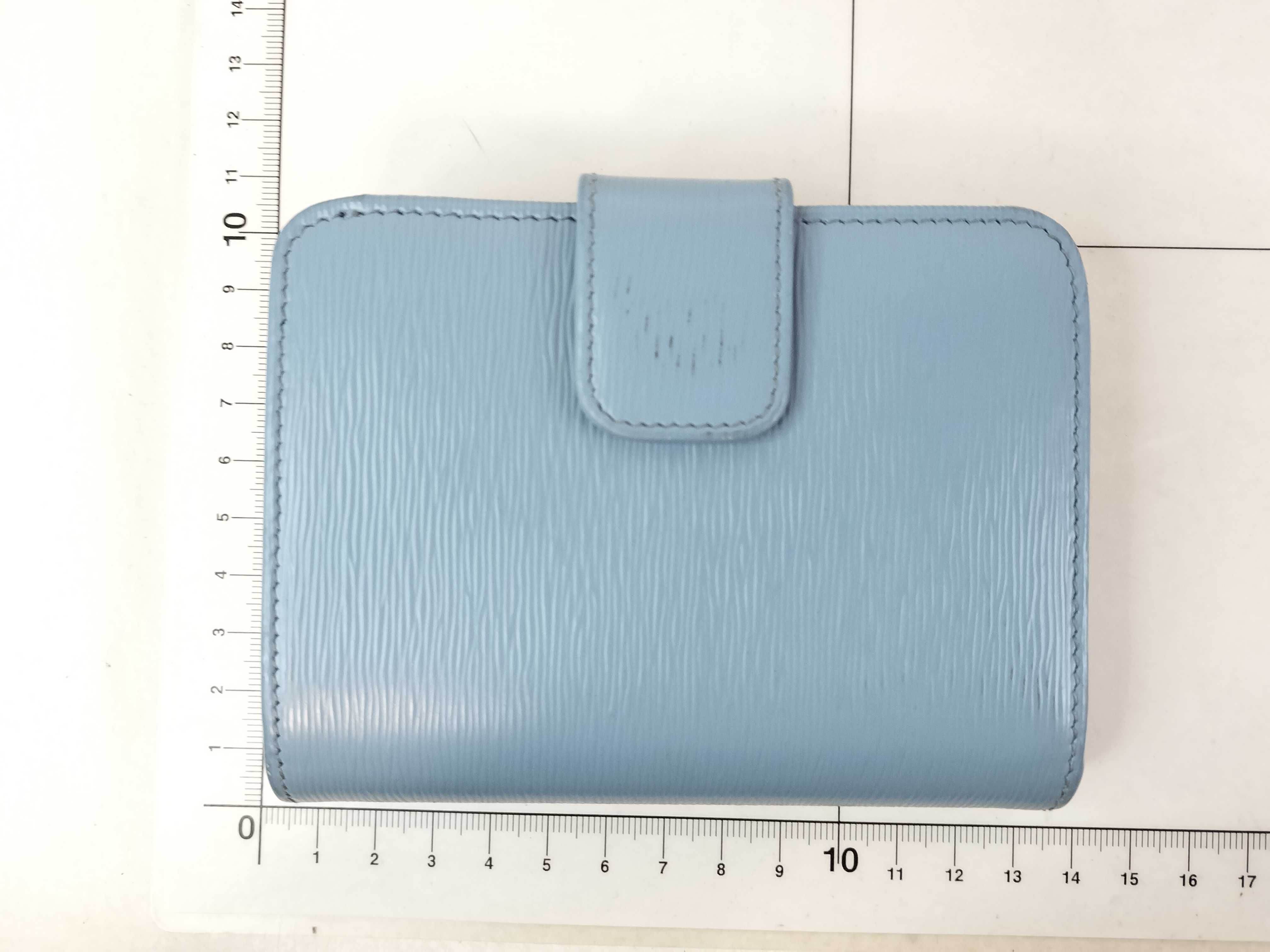 Compact Zip Bi-fold Wallet, Blue — view 2