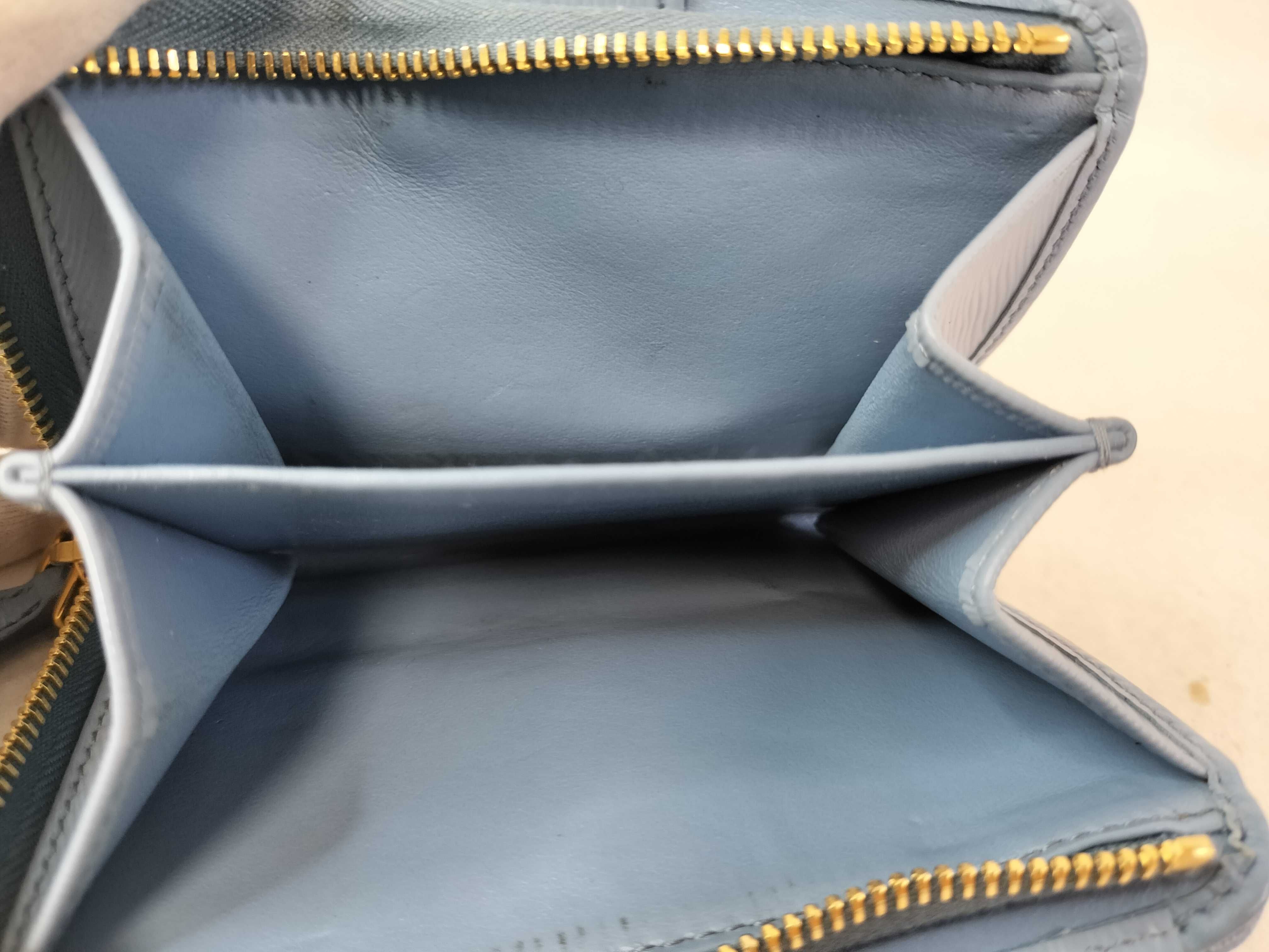 Compact Zip Bi-fold Wallet, Blue — view 13
