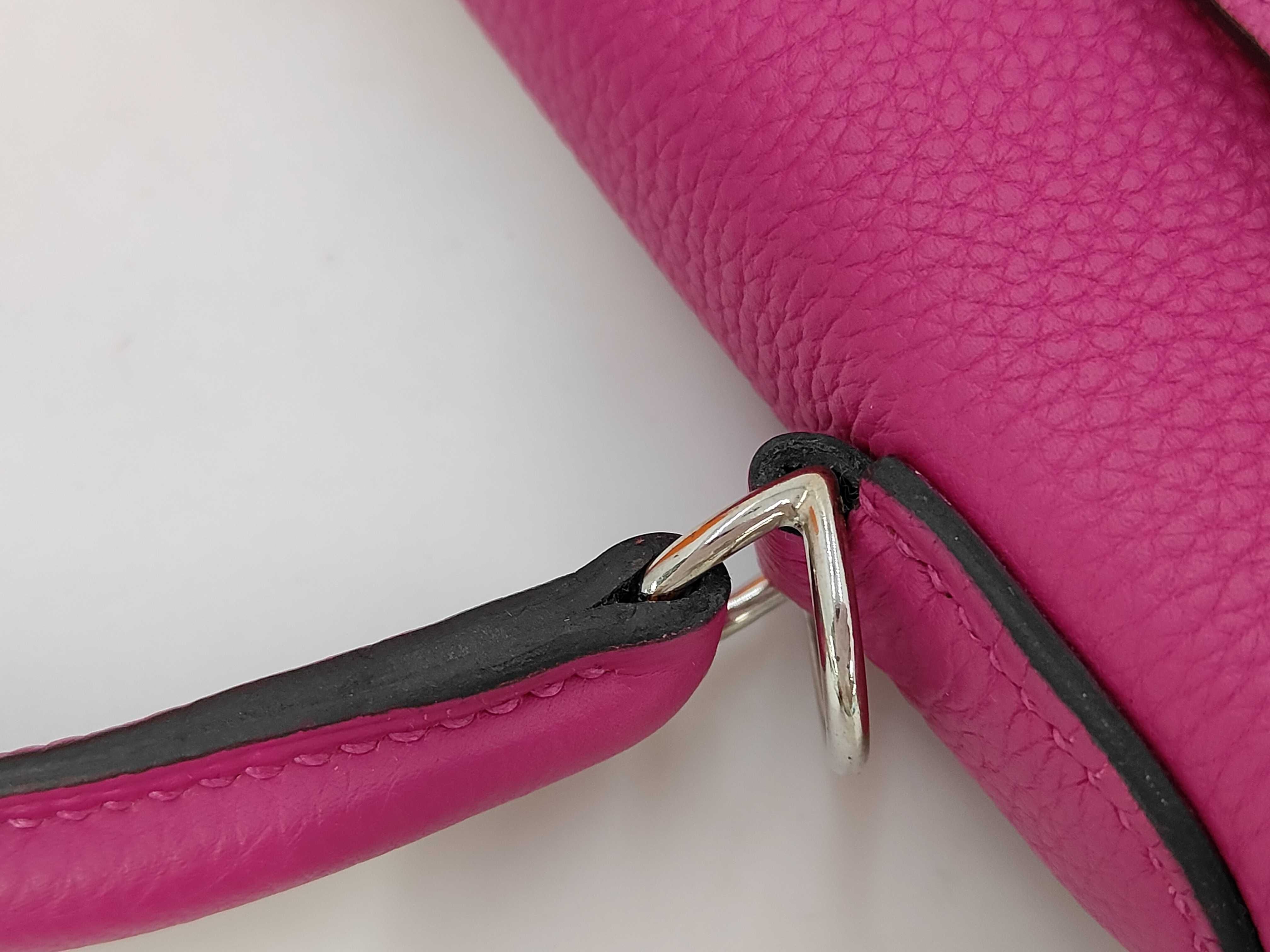 Kelly 28, Togo leather, Rose Purple, A stamp, Silver hardware, Shoulder bag — view 7
