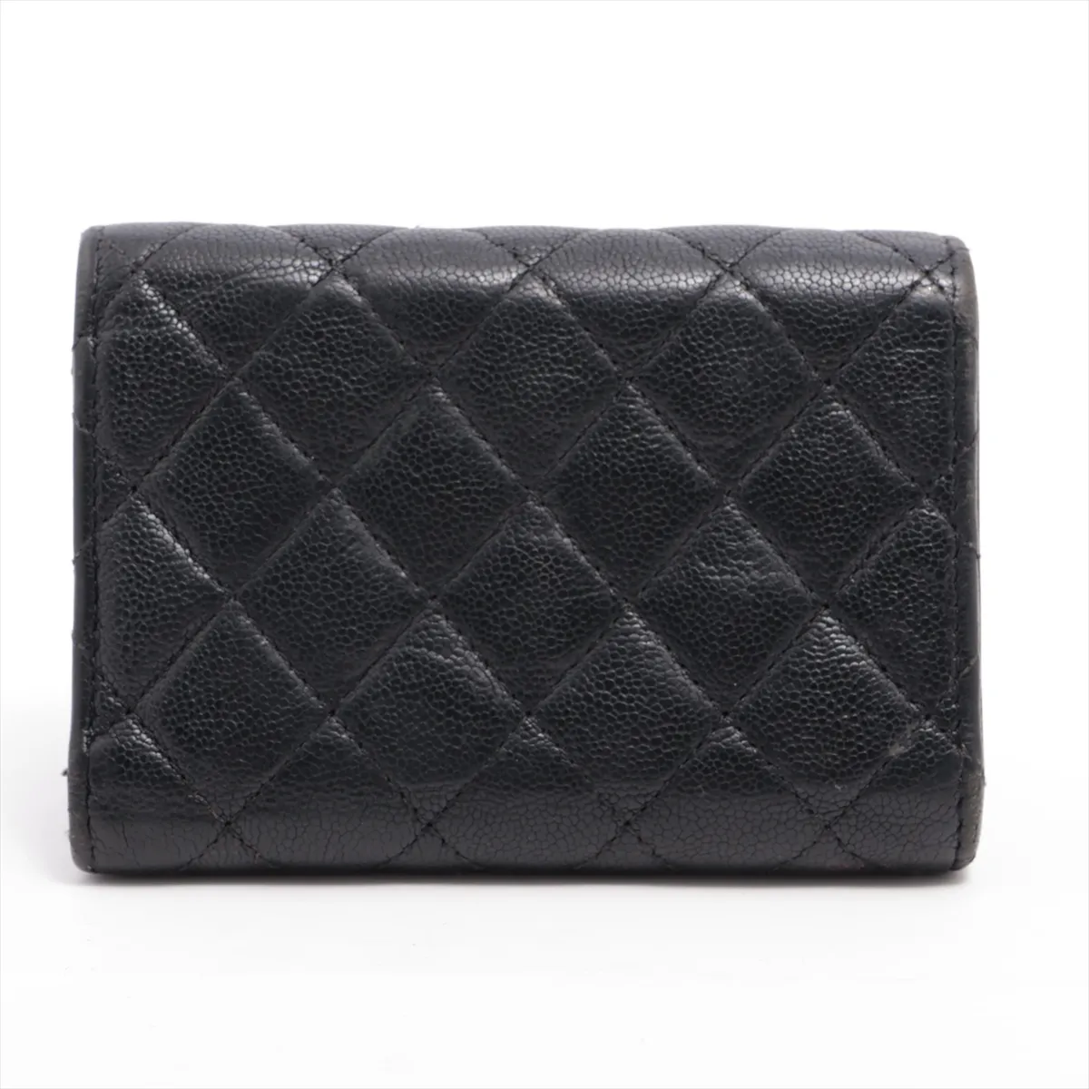 Boy Chanel Caviar Skin Compact Wallet, Black with Gold Hardware, 30047656 — view 2