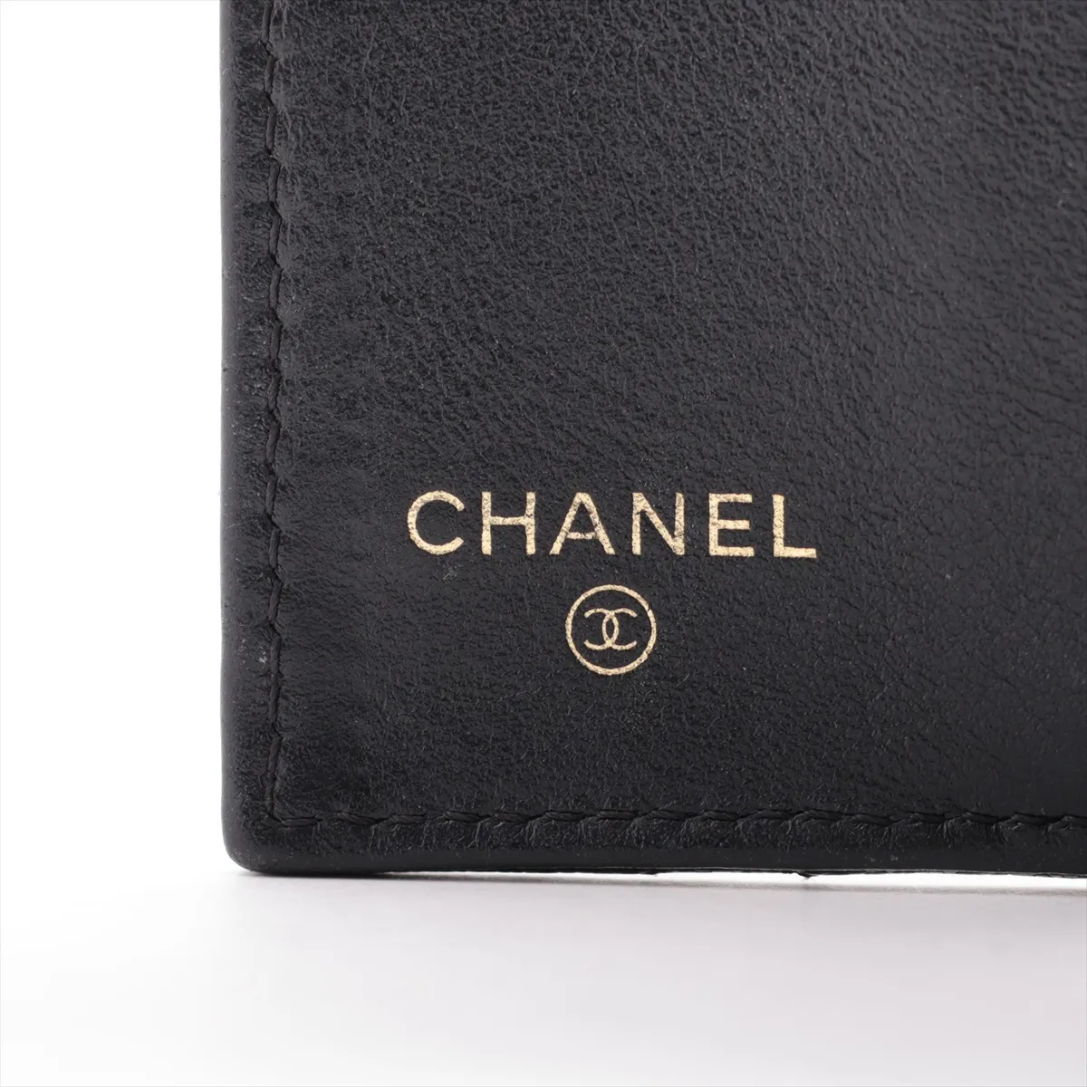 Boy Chanel Caviar Skin Compact Wallet, Black with Gold Hardware, 30047656 — view 8
