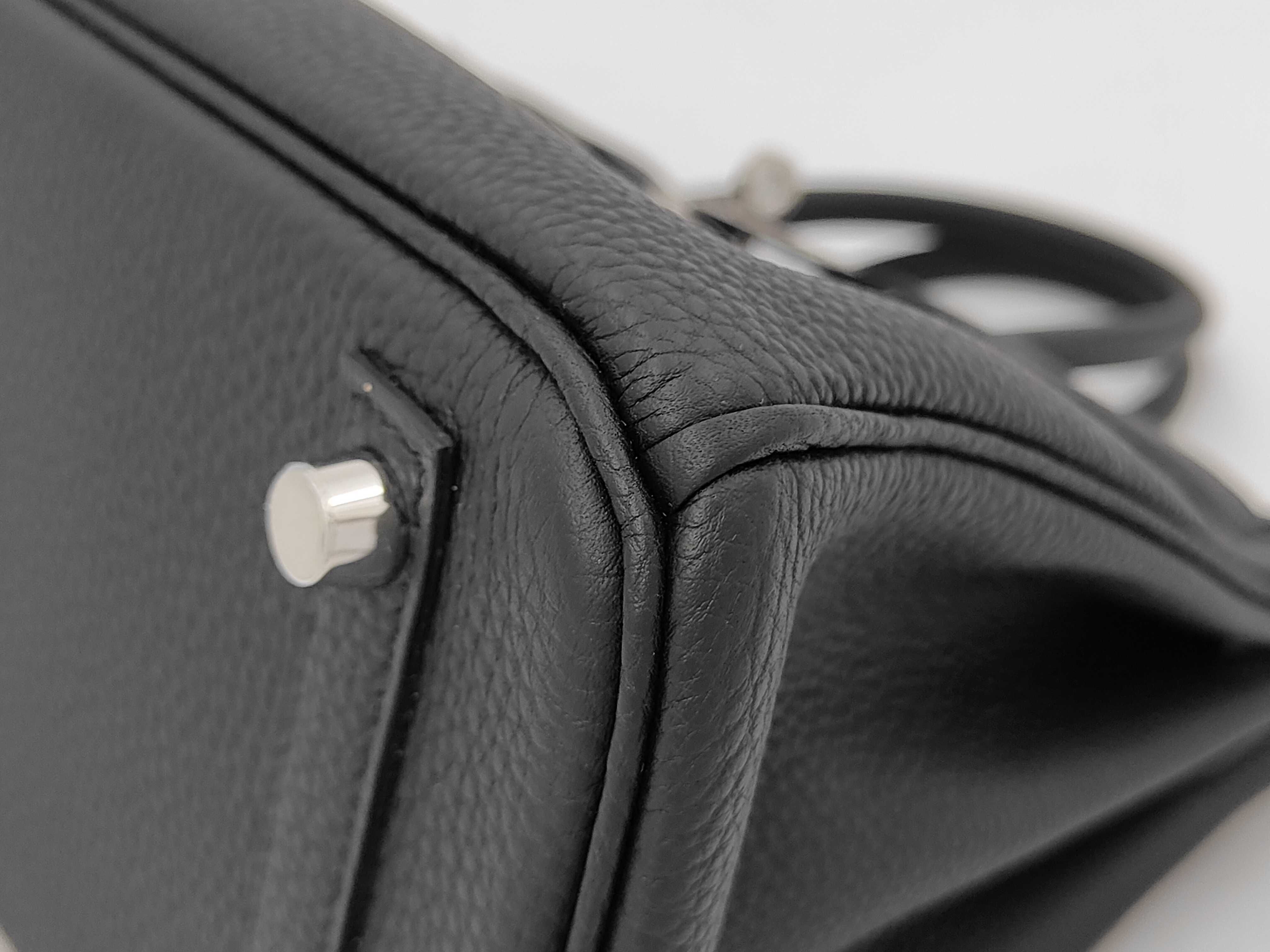 Birkin 25 Togo Black Silver Hardware G Stamp Handbag — view 7