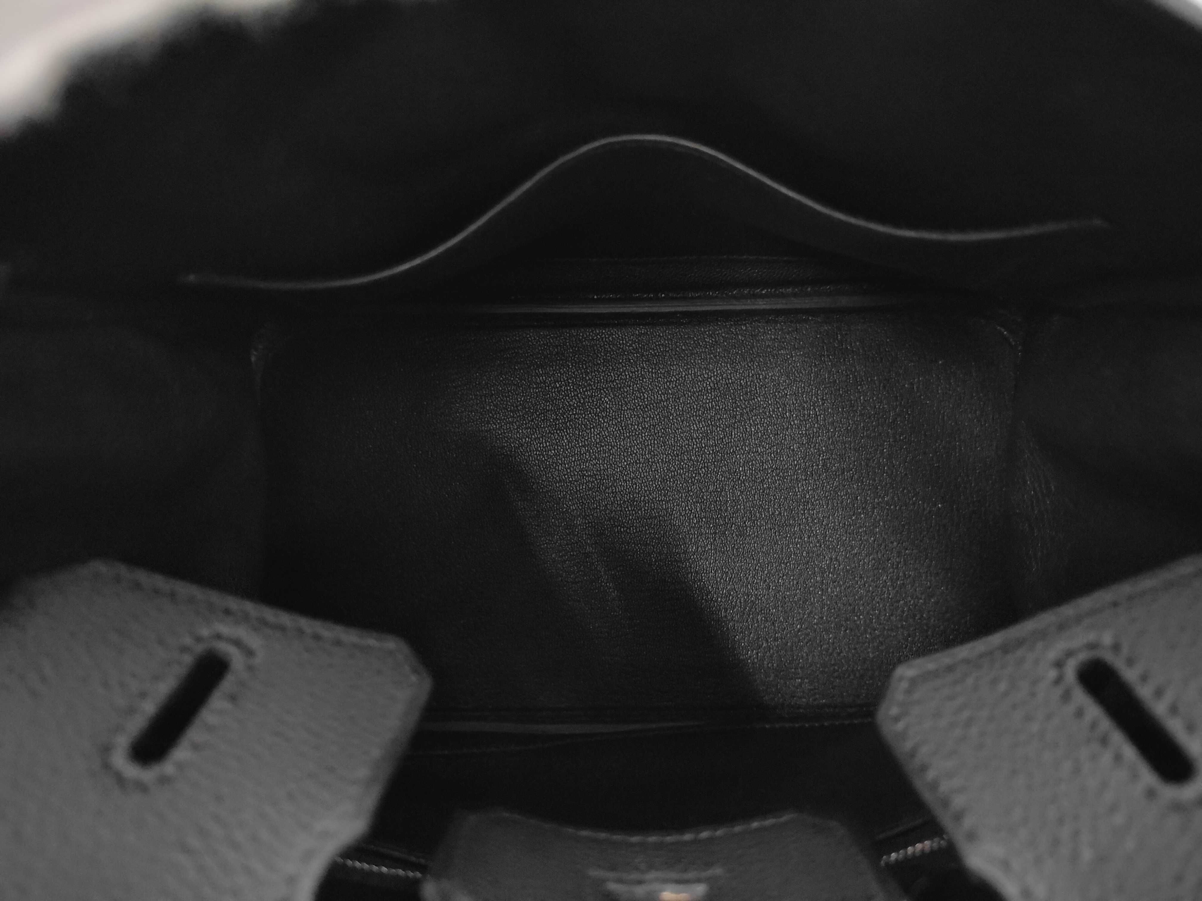 Birkin 25 Togo Black Silver Hardware G Stamp Handbag — view 8