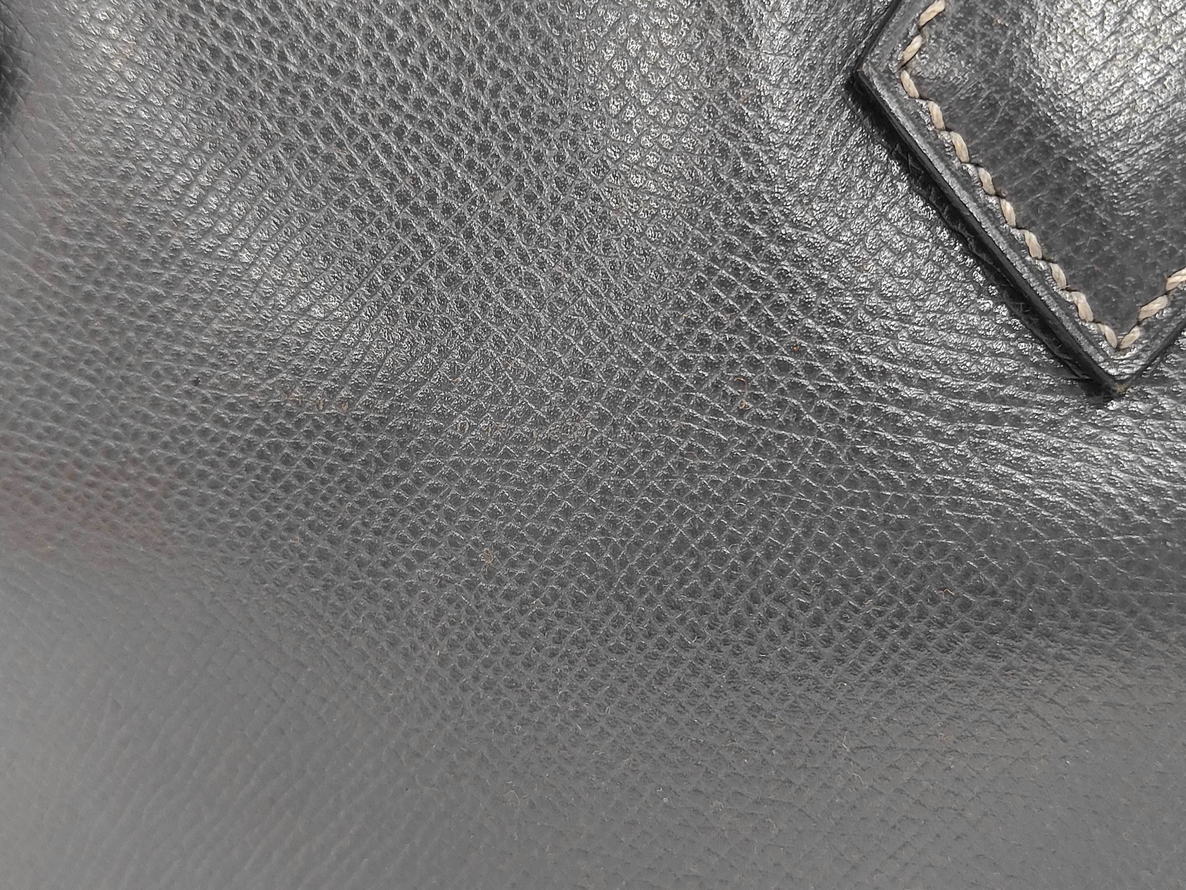 Plume 28 S stamp Leather Gray Handbag with Dust Bag — view 4