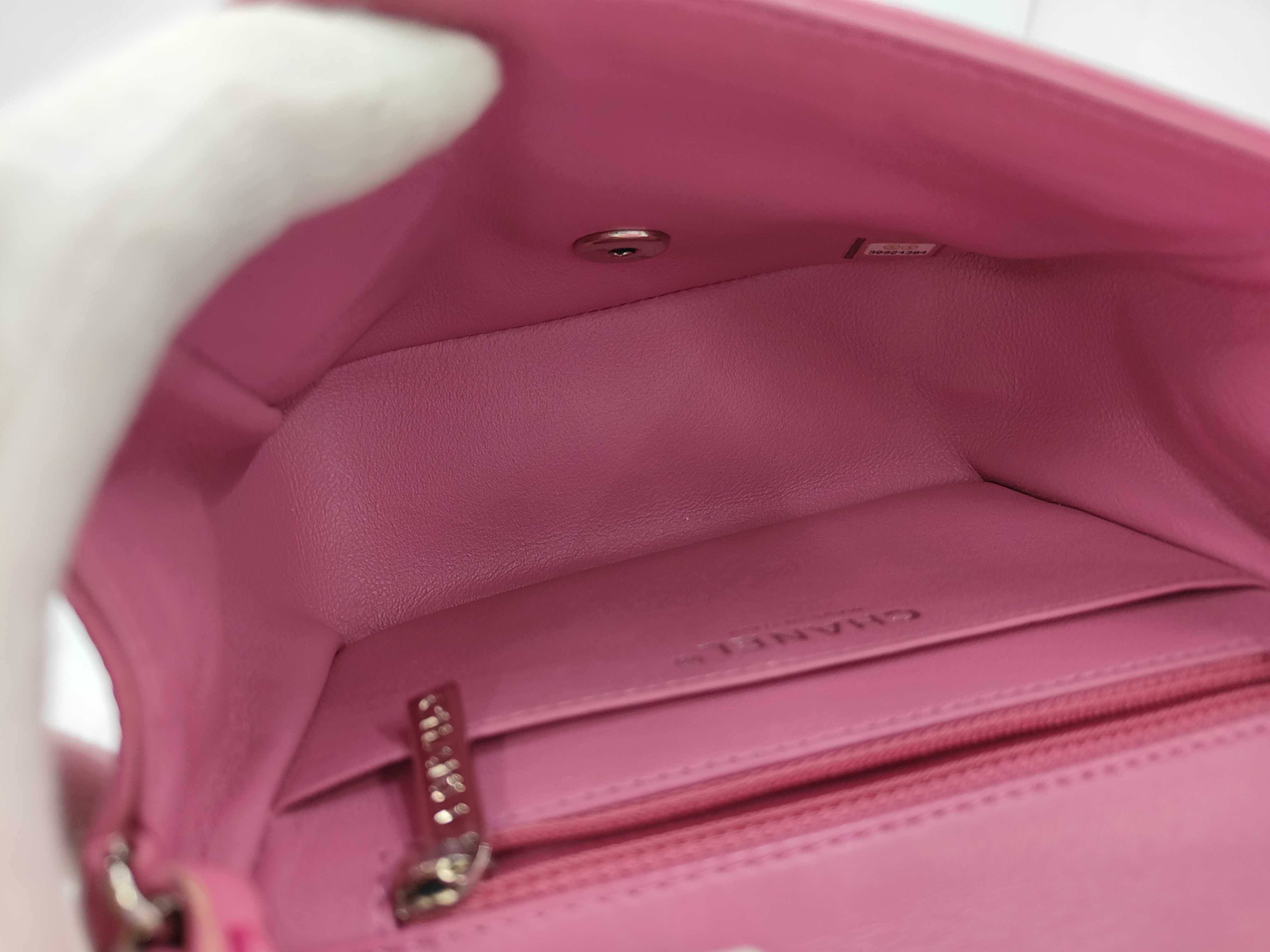 Lambskin Pink Mini Matelassé Shoulder Bag (Serial No. 30s) — view 11