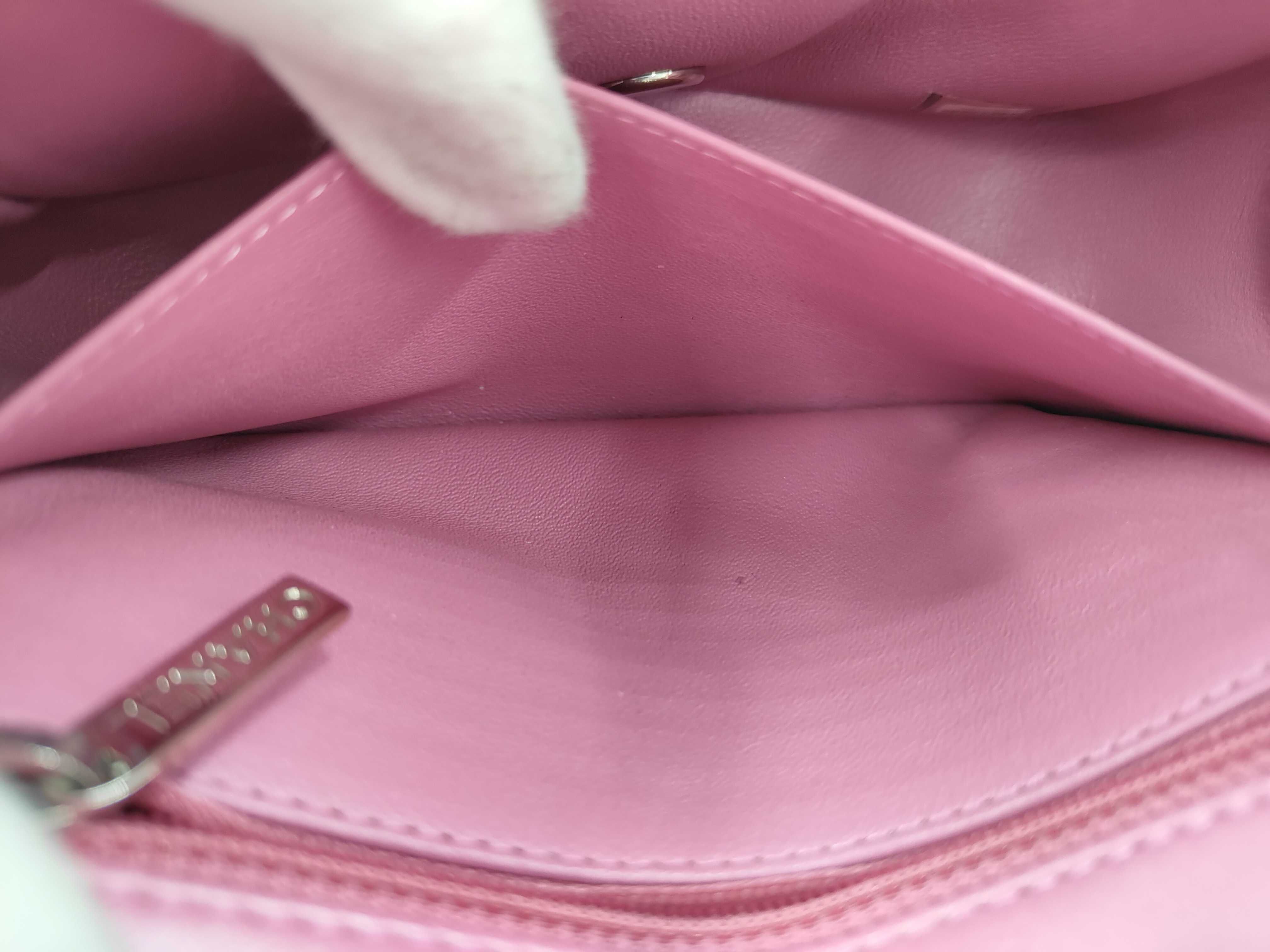 Lambskin Pink Mini Matelassé Shoulder Bag (Serial No. 30s) — view 12