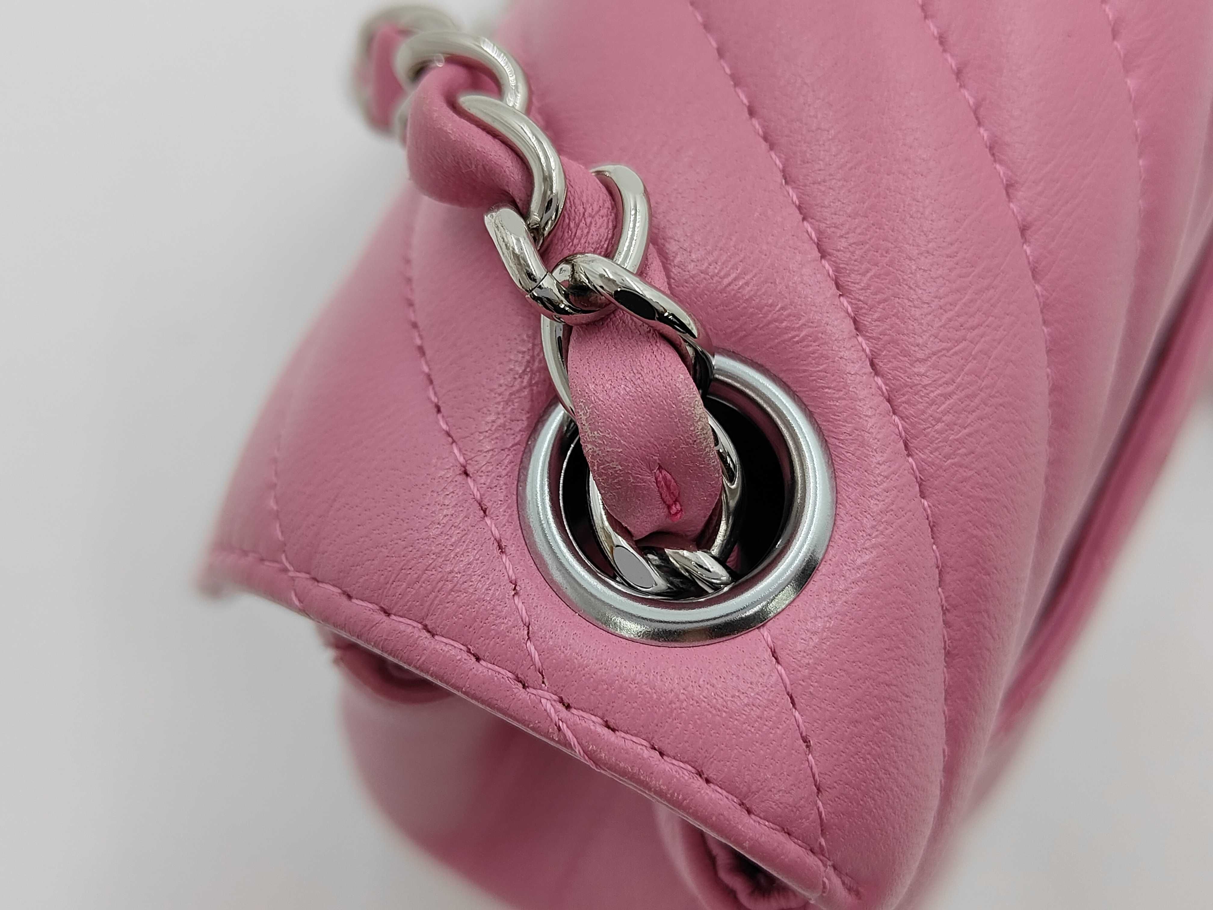 Lambskin Pink Mini Matelassé Shoulder Bag (Serial No. 30s) — view 5