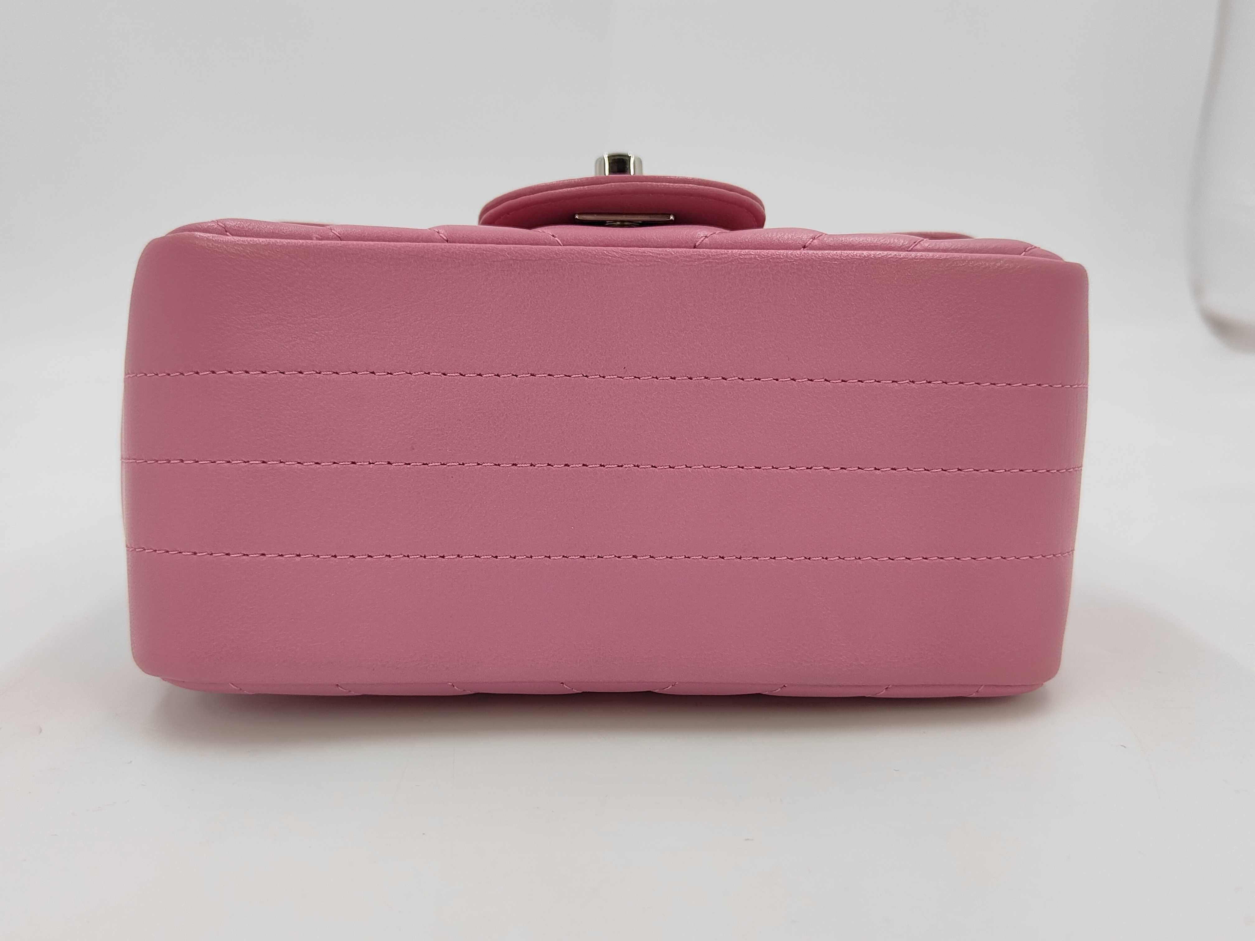Lambskin Pink Mini Matelassé Shoulder Bag (Serial No. 30s) — view 6