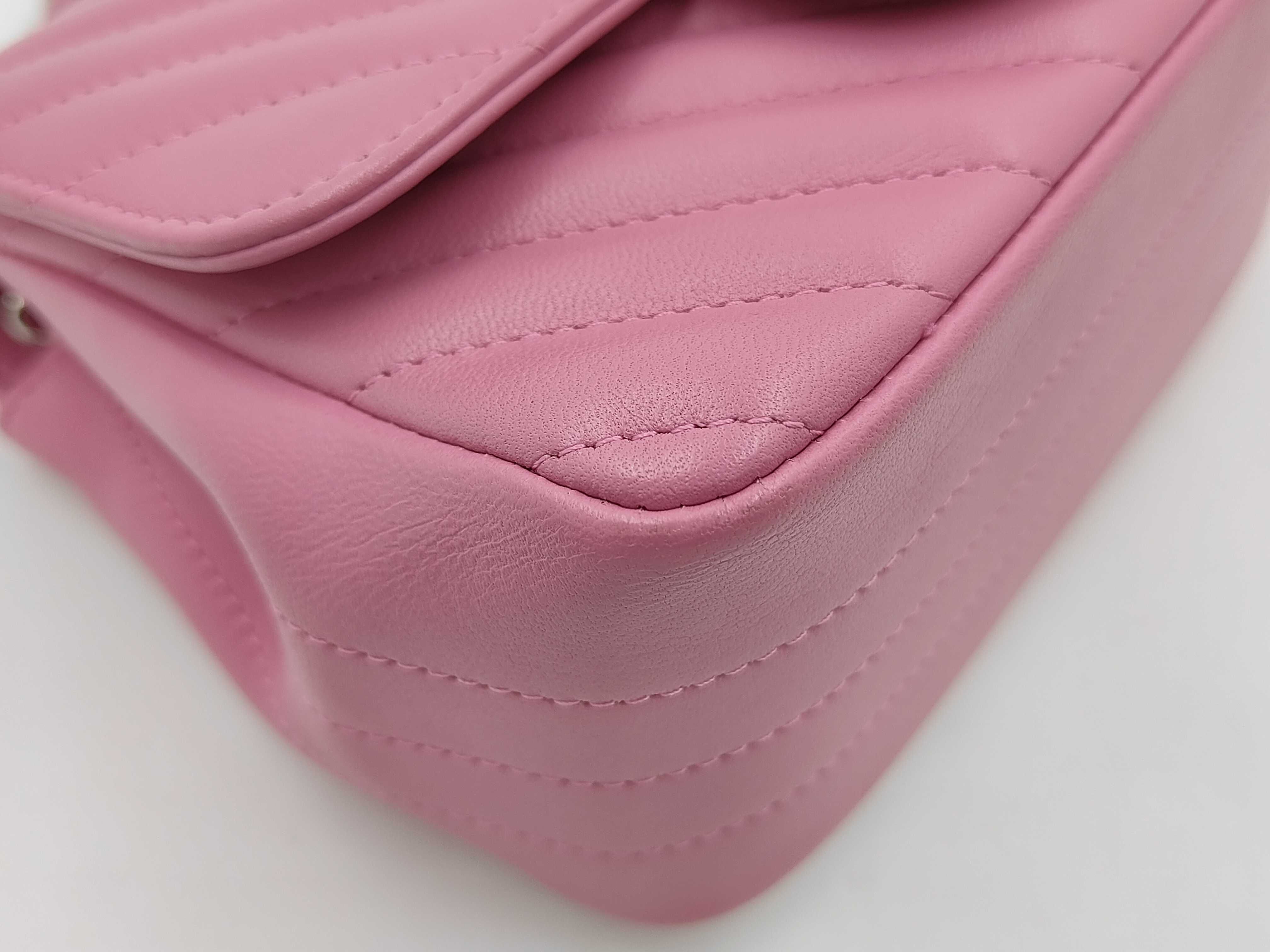 Lambskin Pink Mini Matelassé Shoulder Bag (Serial No. 30s) — view 7