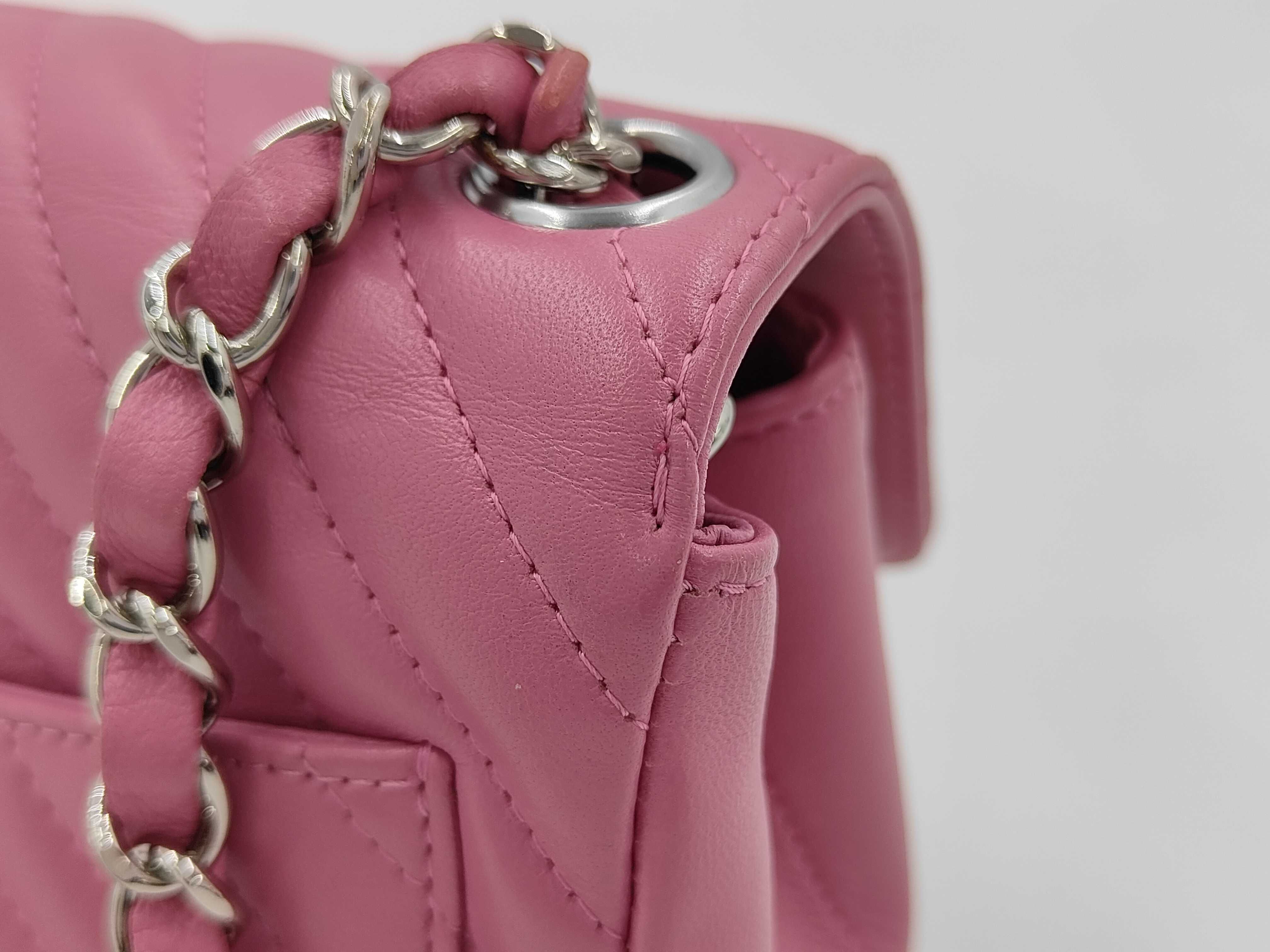 Lambskin Pink Mini Matelassé Shoulder Bag (Serial No. 30s) — view 9