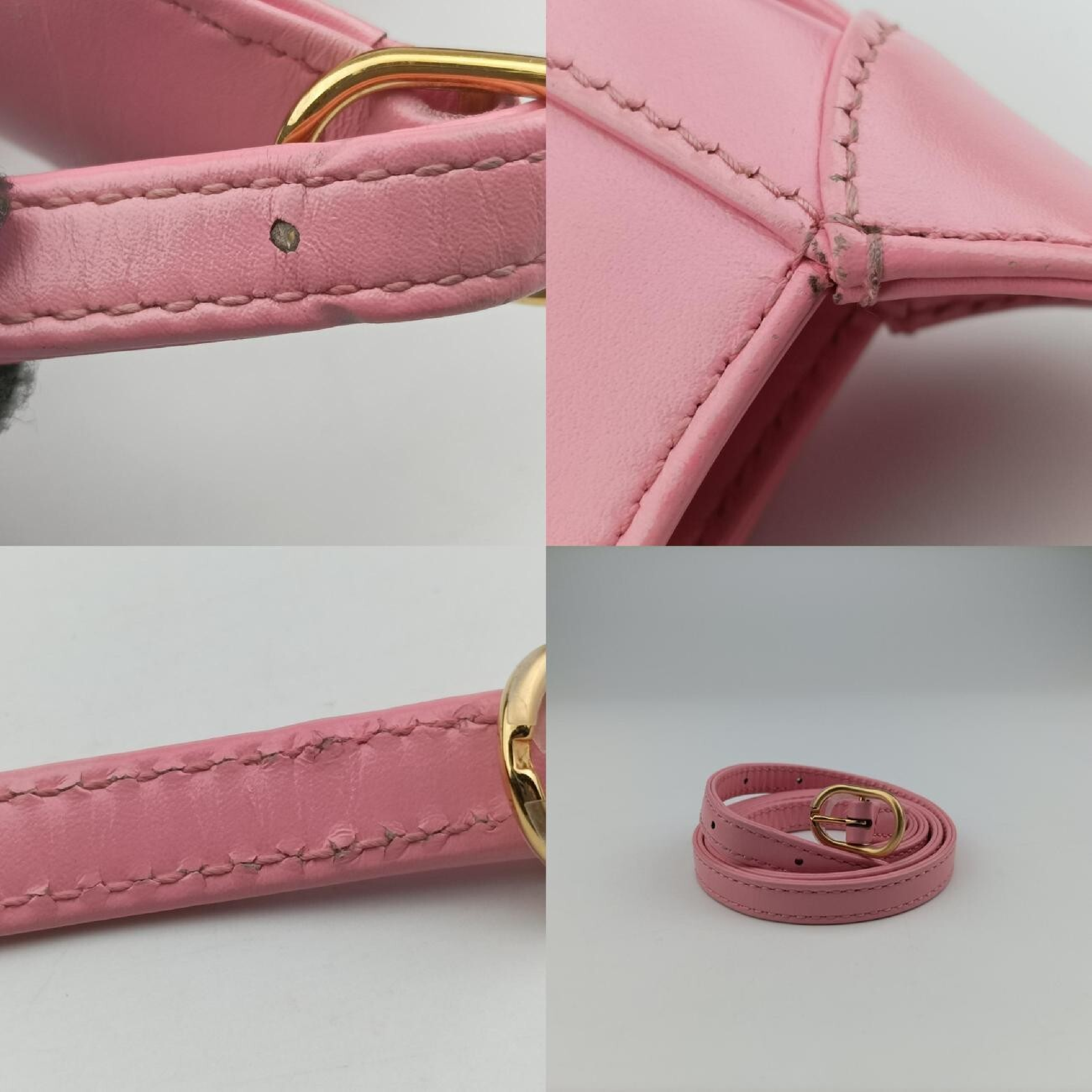 Jackie 1961 Pink Leather Shoulder Bag 637091 E034537242 — view 11
