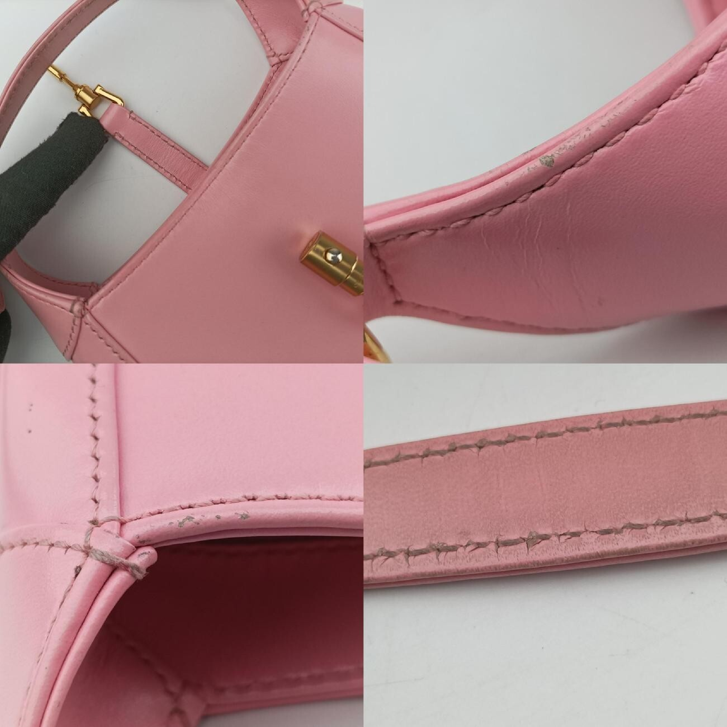 Jackie 1961 Pink Leather Shoulder Bag 637091 E034537242 — view 9