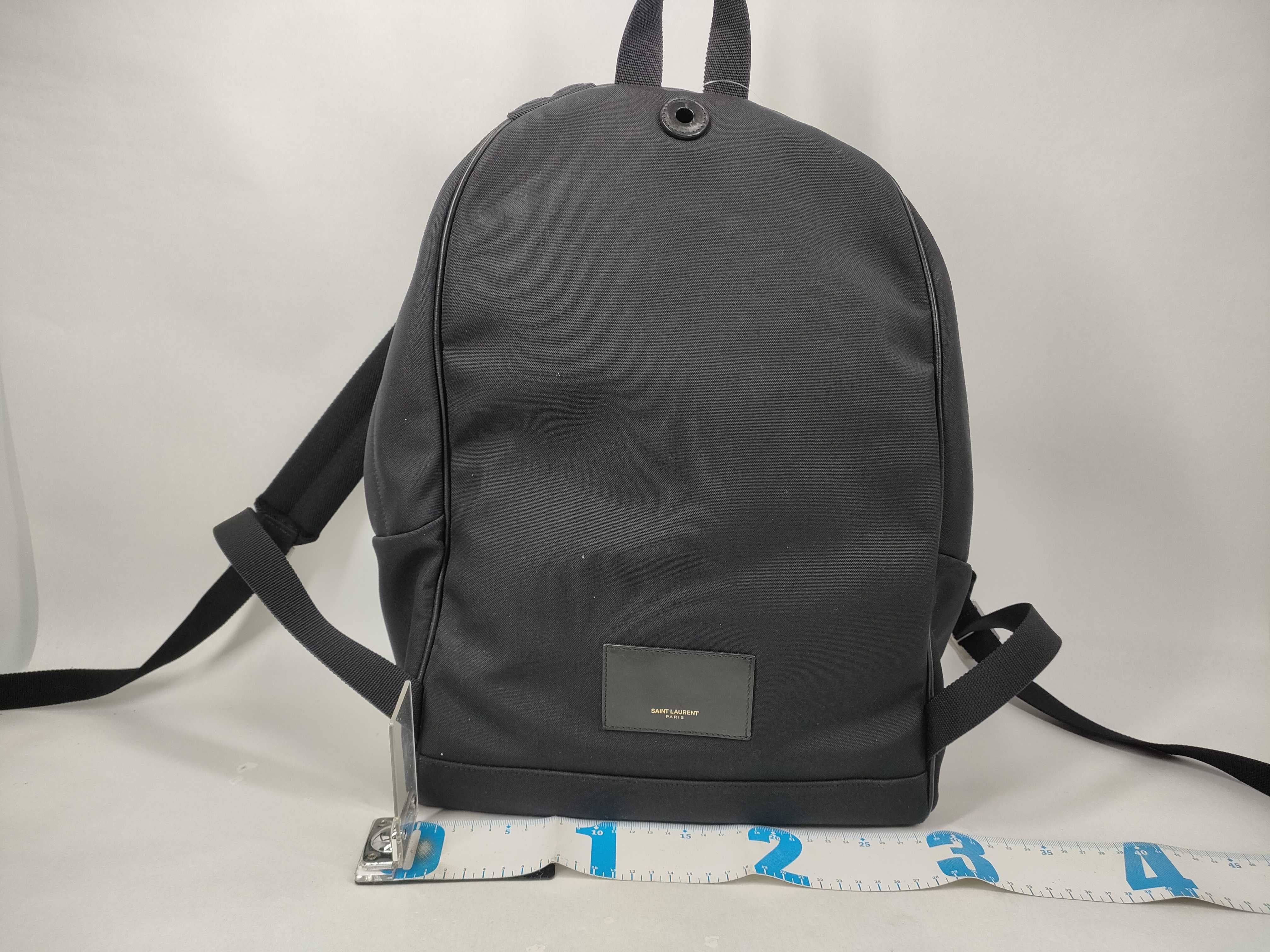 Canvas x Leather Backpack, Black — view 2
