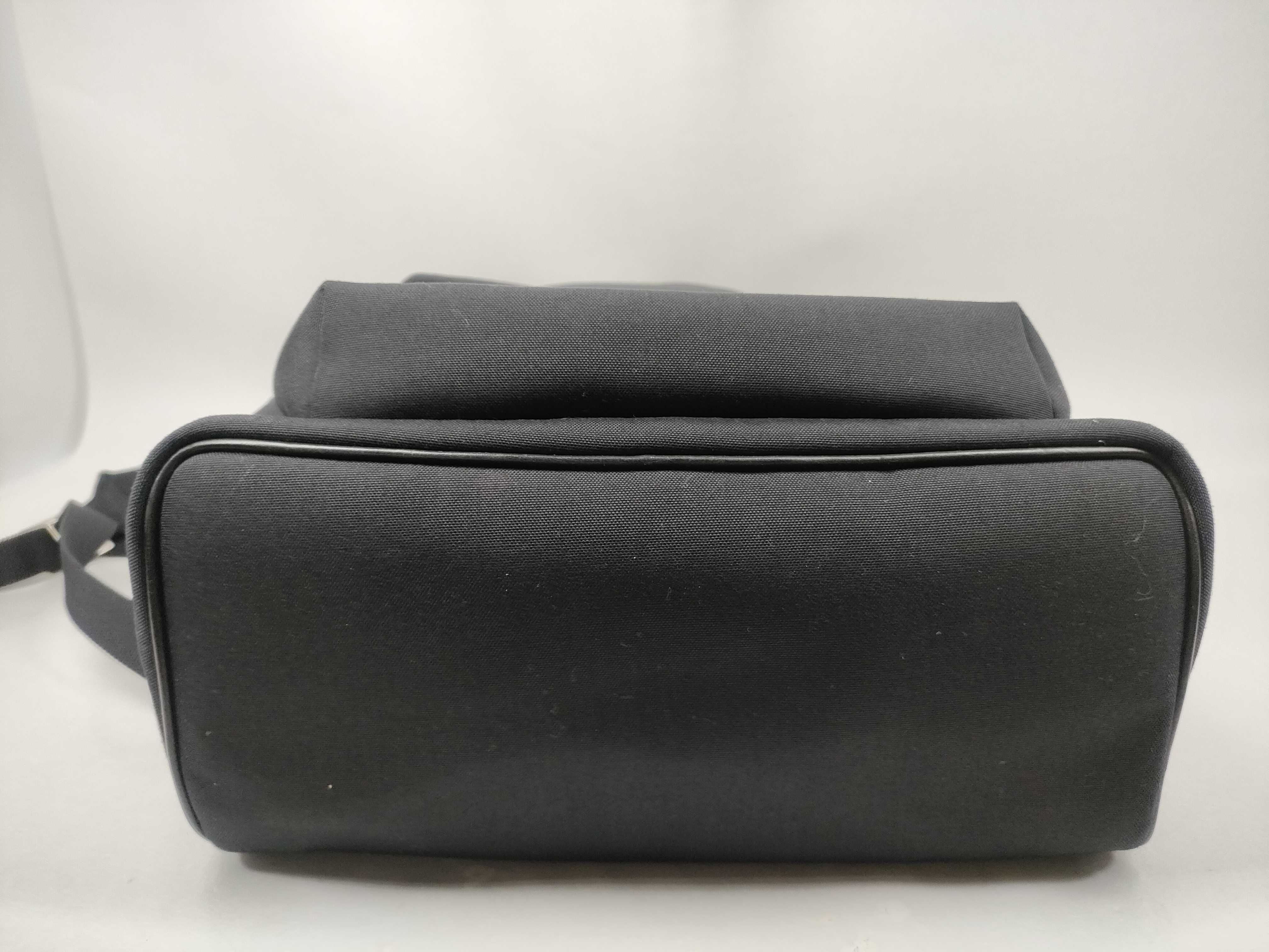 Canvas x Leather Backpack, Black — view 11