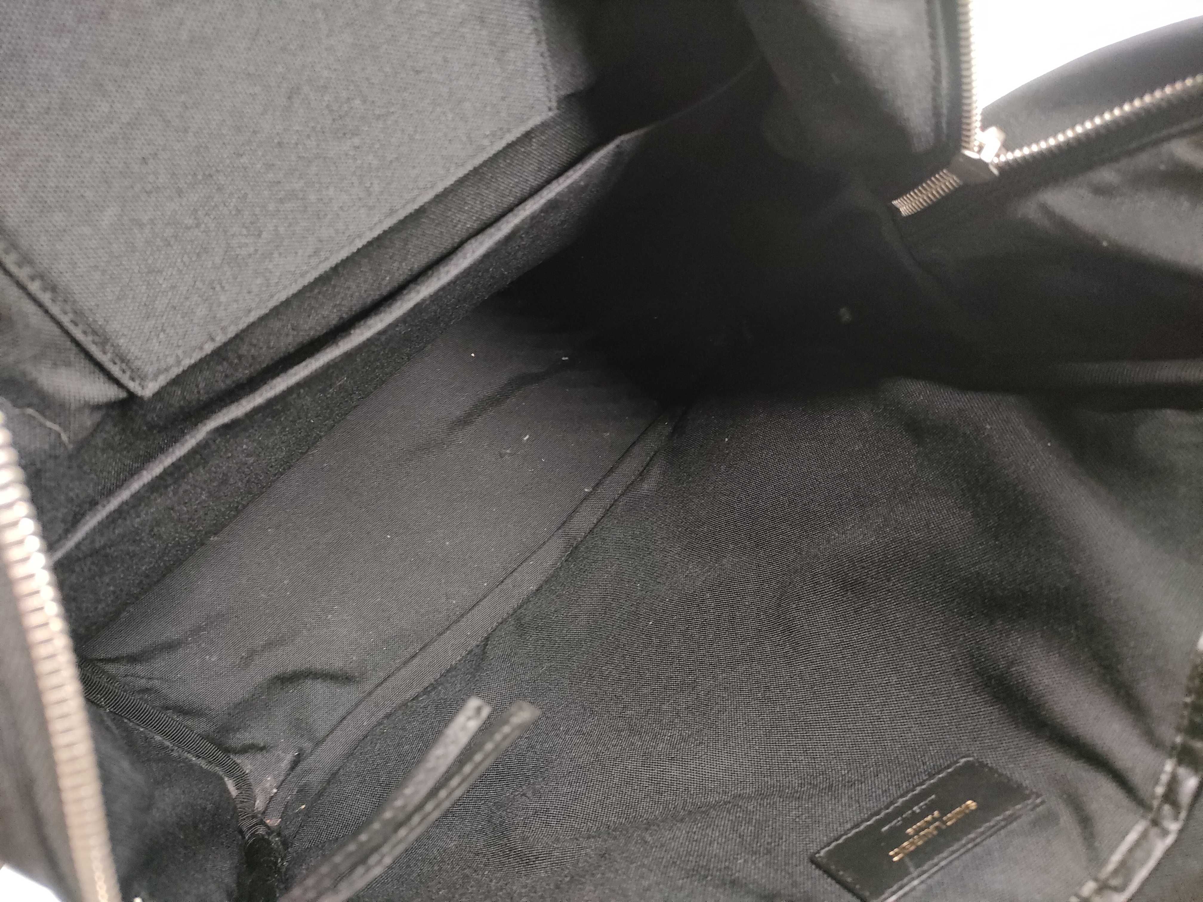Canvas x Leather Backpack, Black — view 12