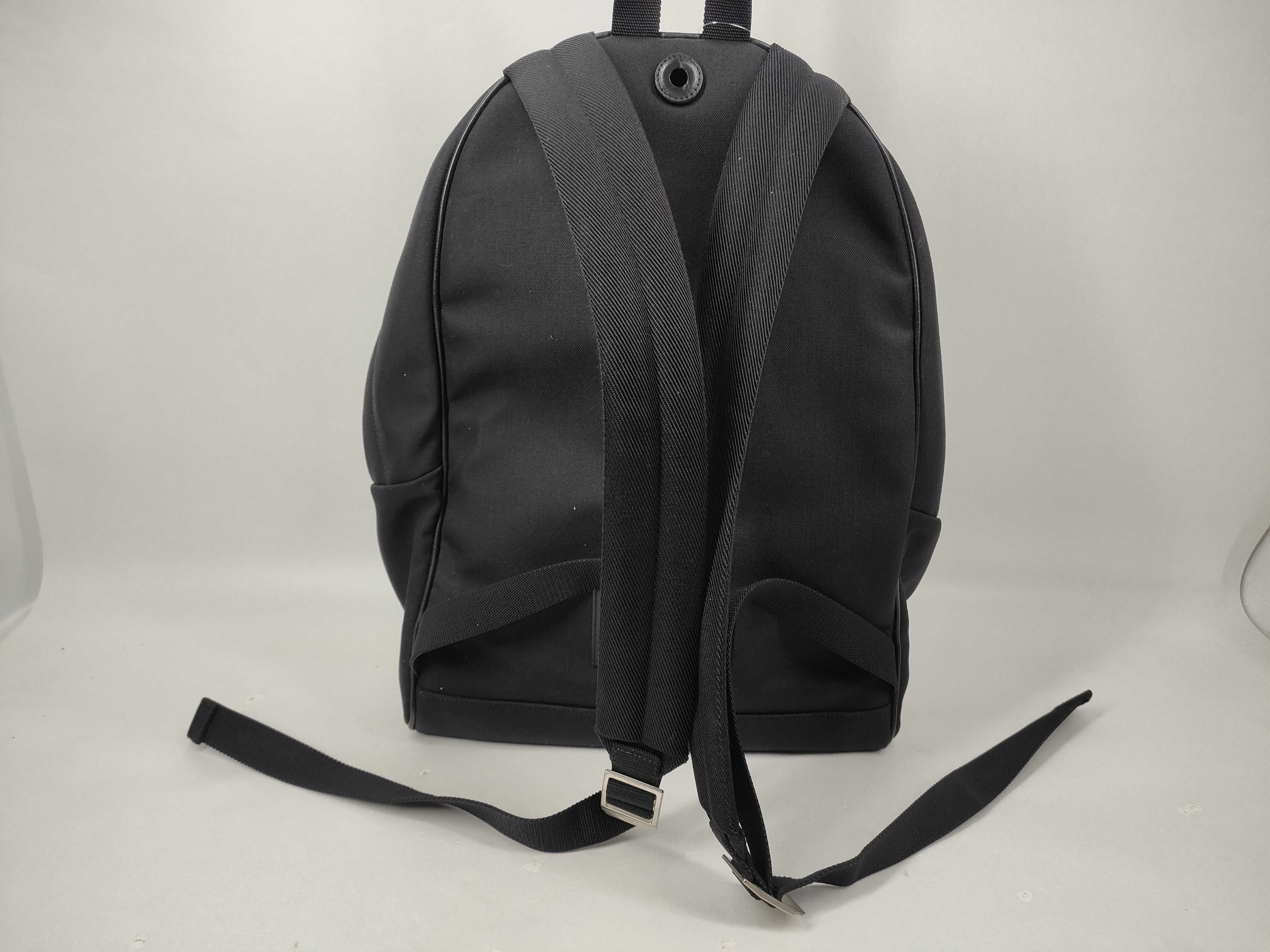 Canvas x Leather Backpack, Black — view 4