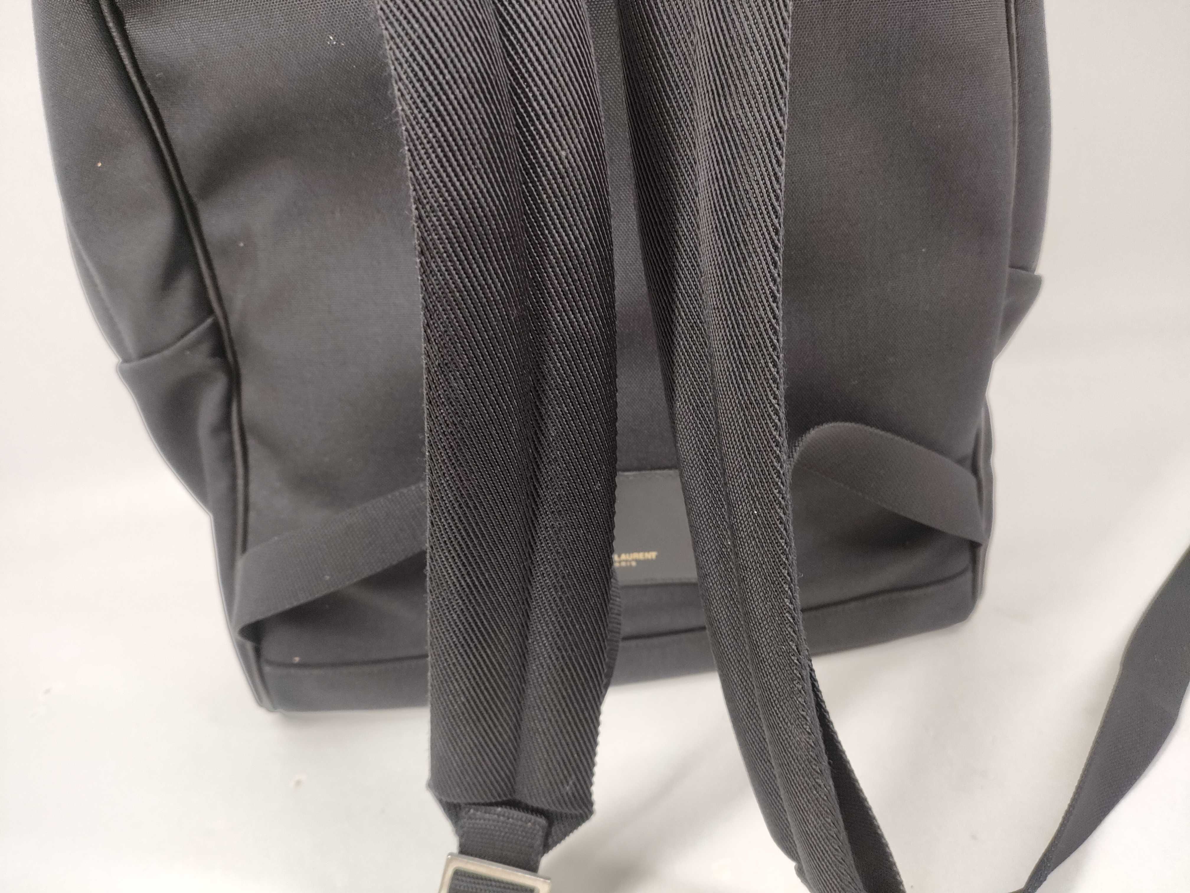 Canvas x Leather Backpack, Black — view 5